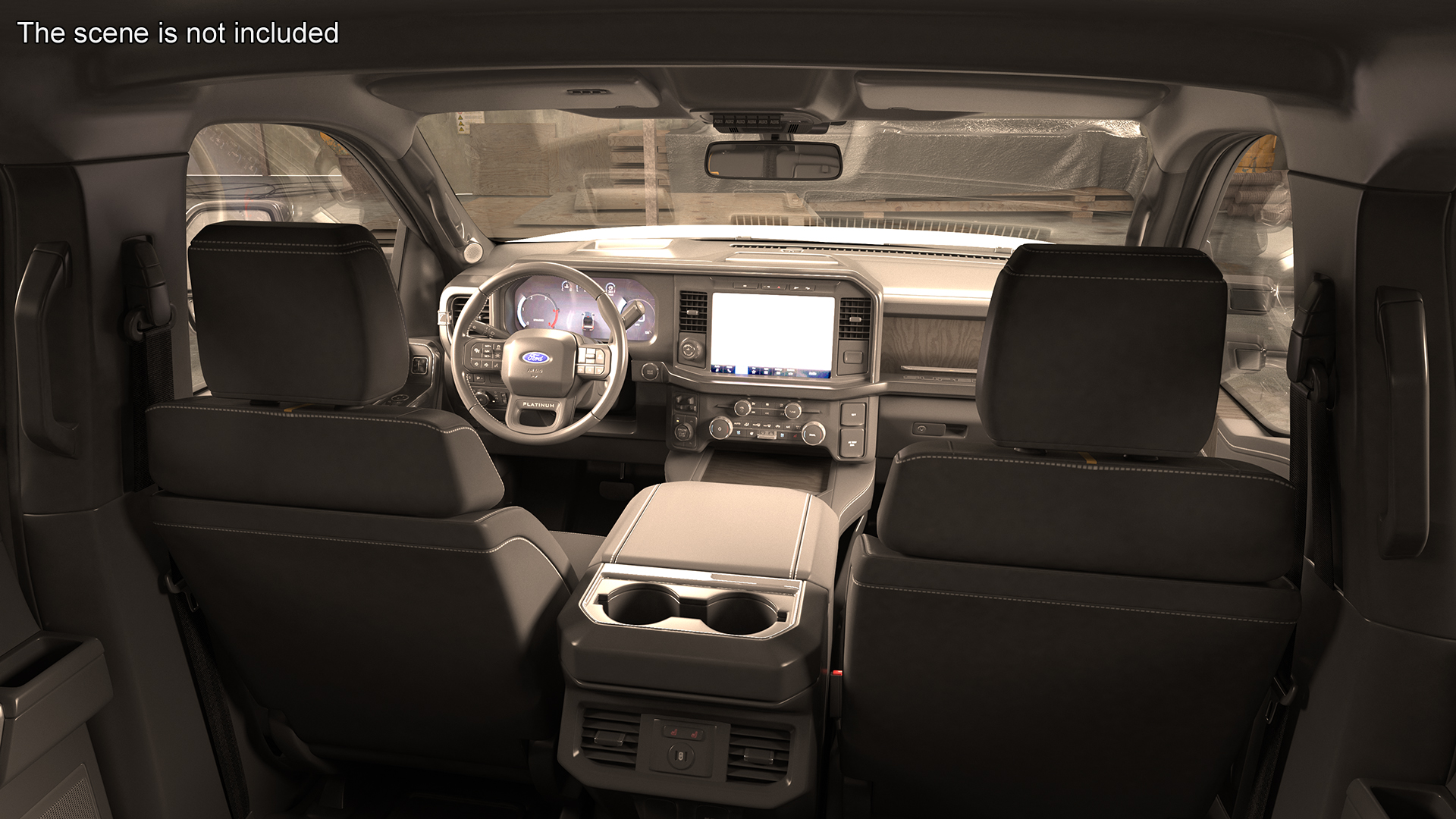 3D Ford F550 Super Duty Black Dump 2023
