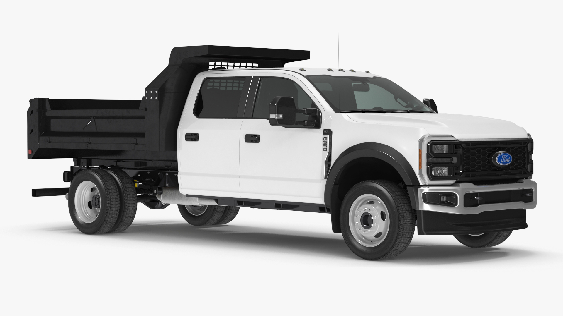 3D Ford F550 Super Duty Black Dump 2023