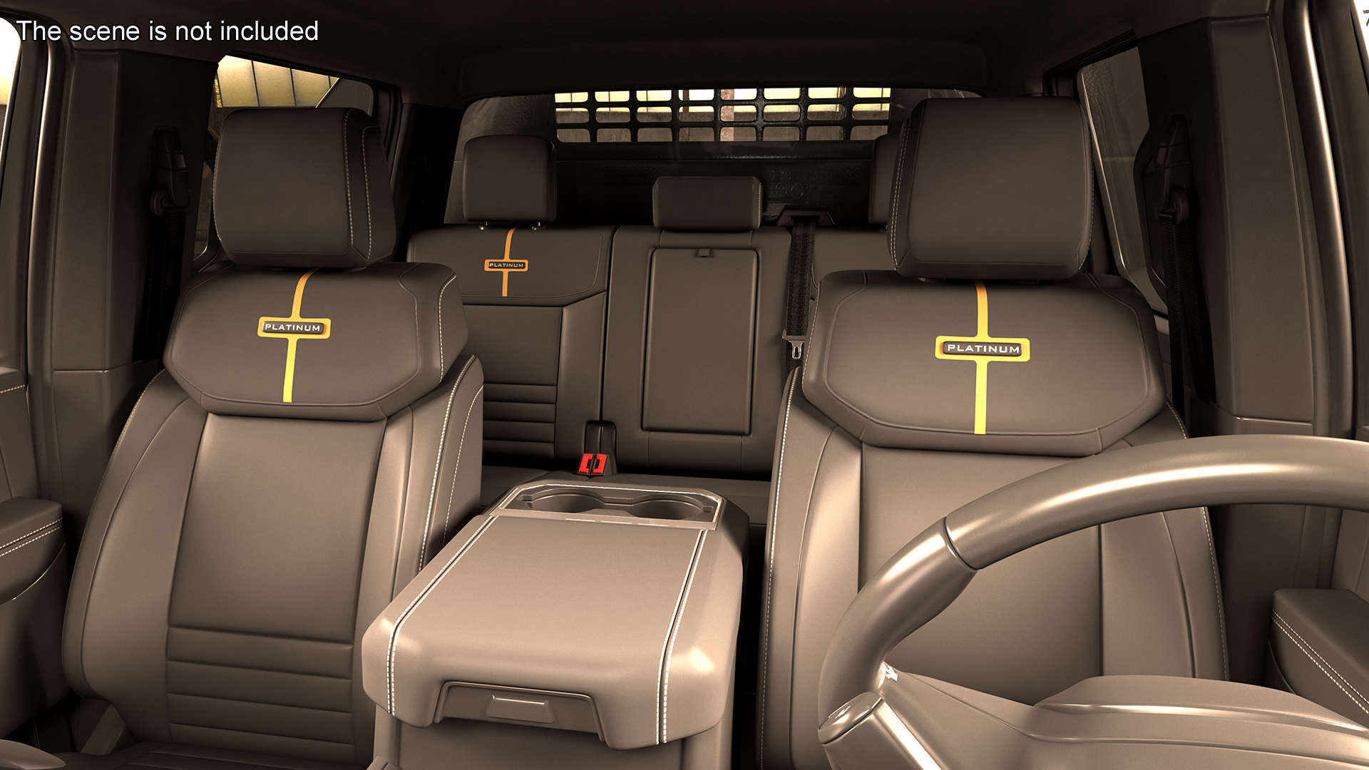3D Ford F550 Super Duty Black Dump 2023