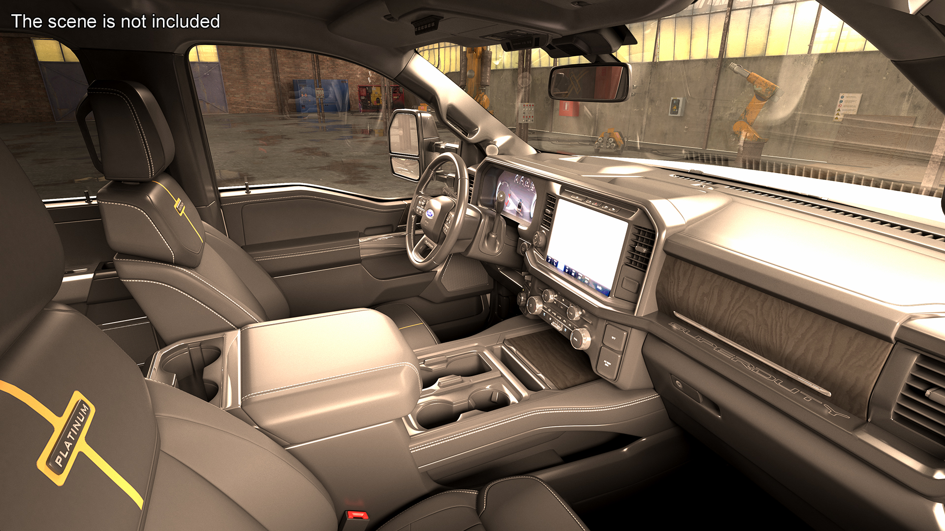 3D Ford F550 Super Duty Black Dump 2023