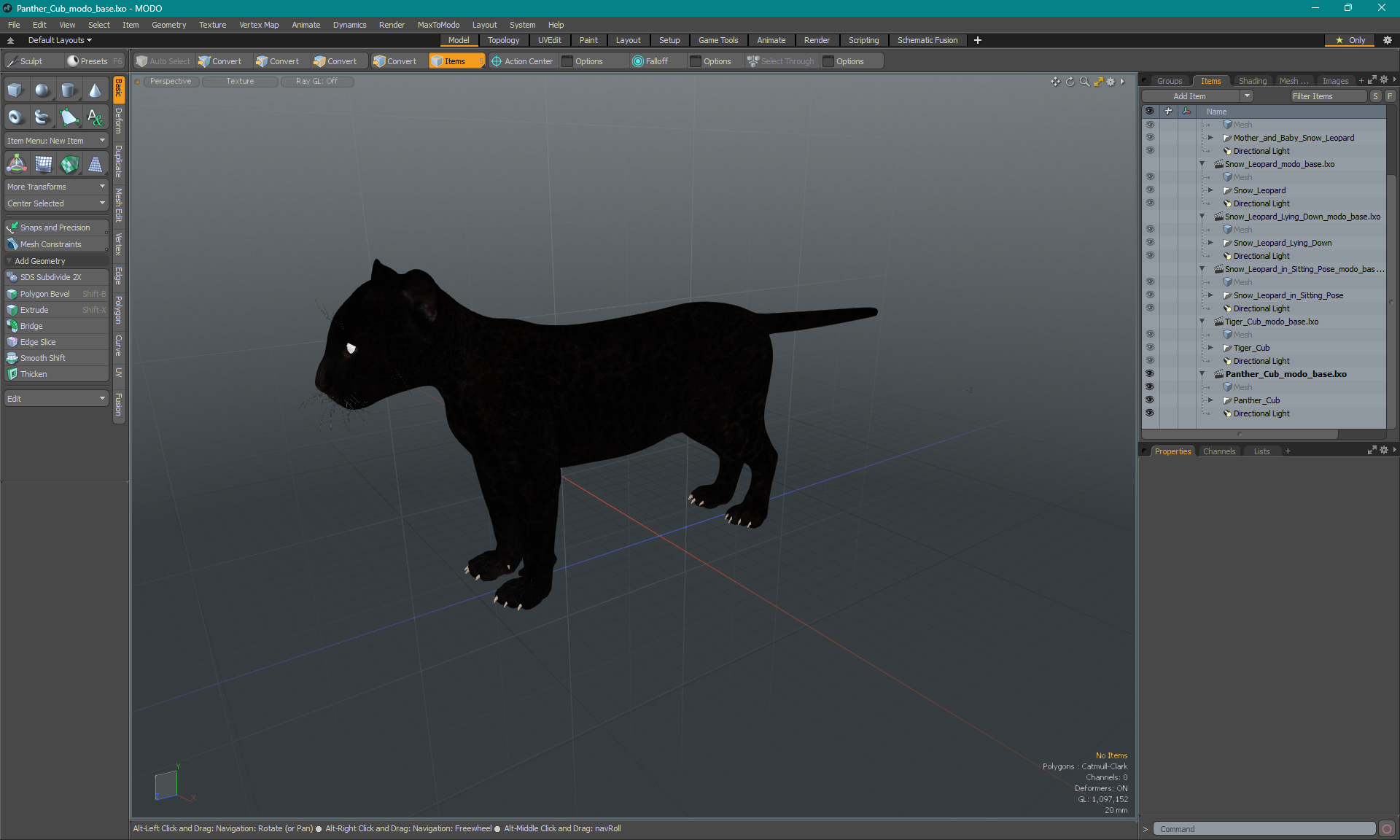 3D Panther Cub