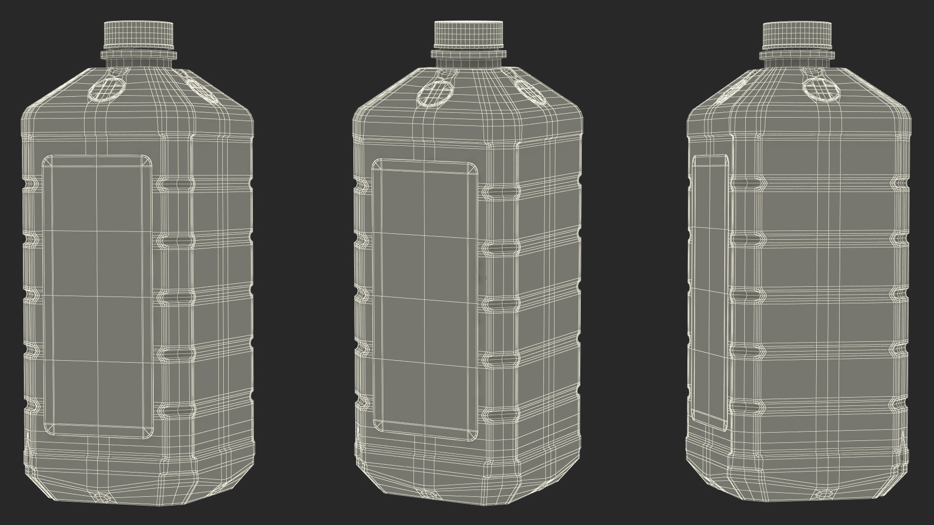 3D model Plastic Medicine Bottle Hydrogen Peroxide 16 Fl Oz