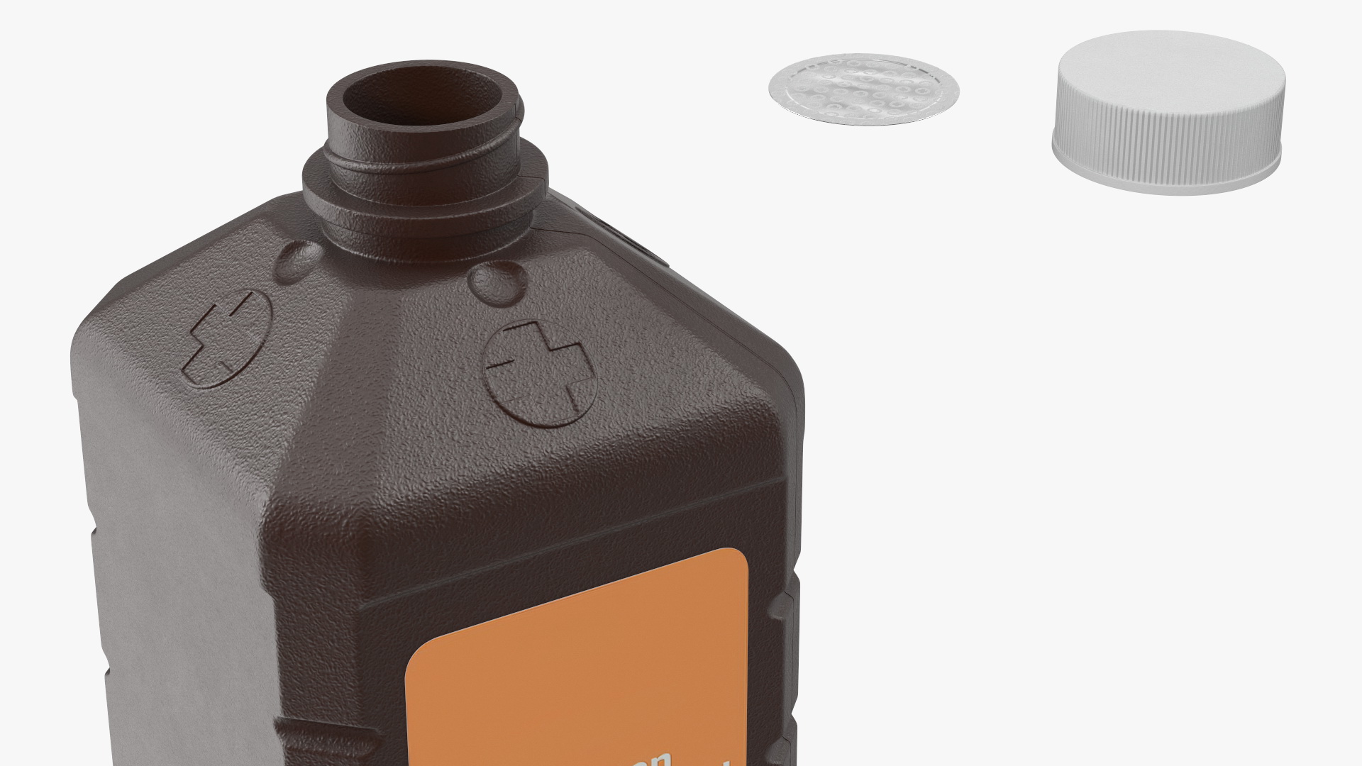 3D model Plastic Medicine Bottle Hydrogen Peroxide 16 Fl Oz
