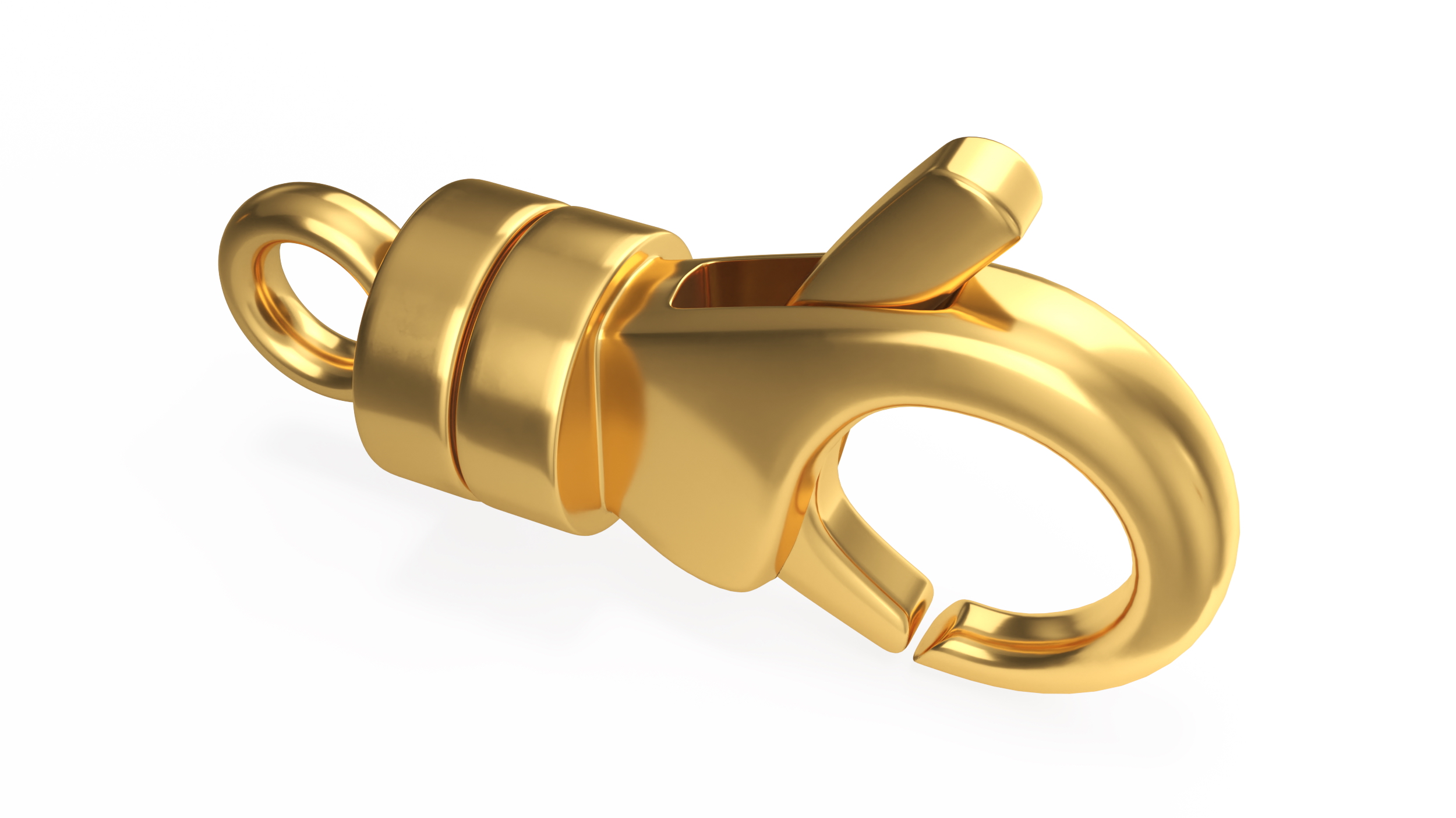 Necklace and Bracelet Clasps Set Gold 3D