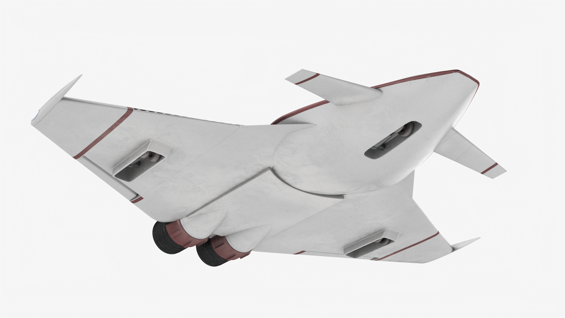 Futuristic Racer Spacecraft Rigged 3D model