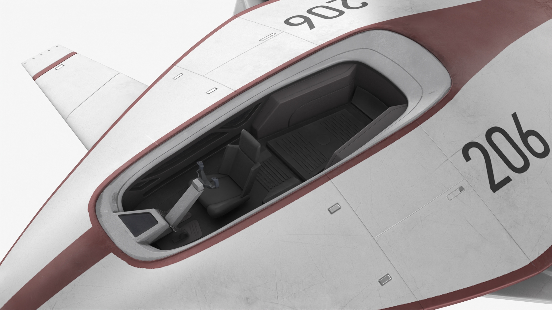 Futuristic Racer Spacecraft Rigged 3D model