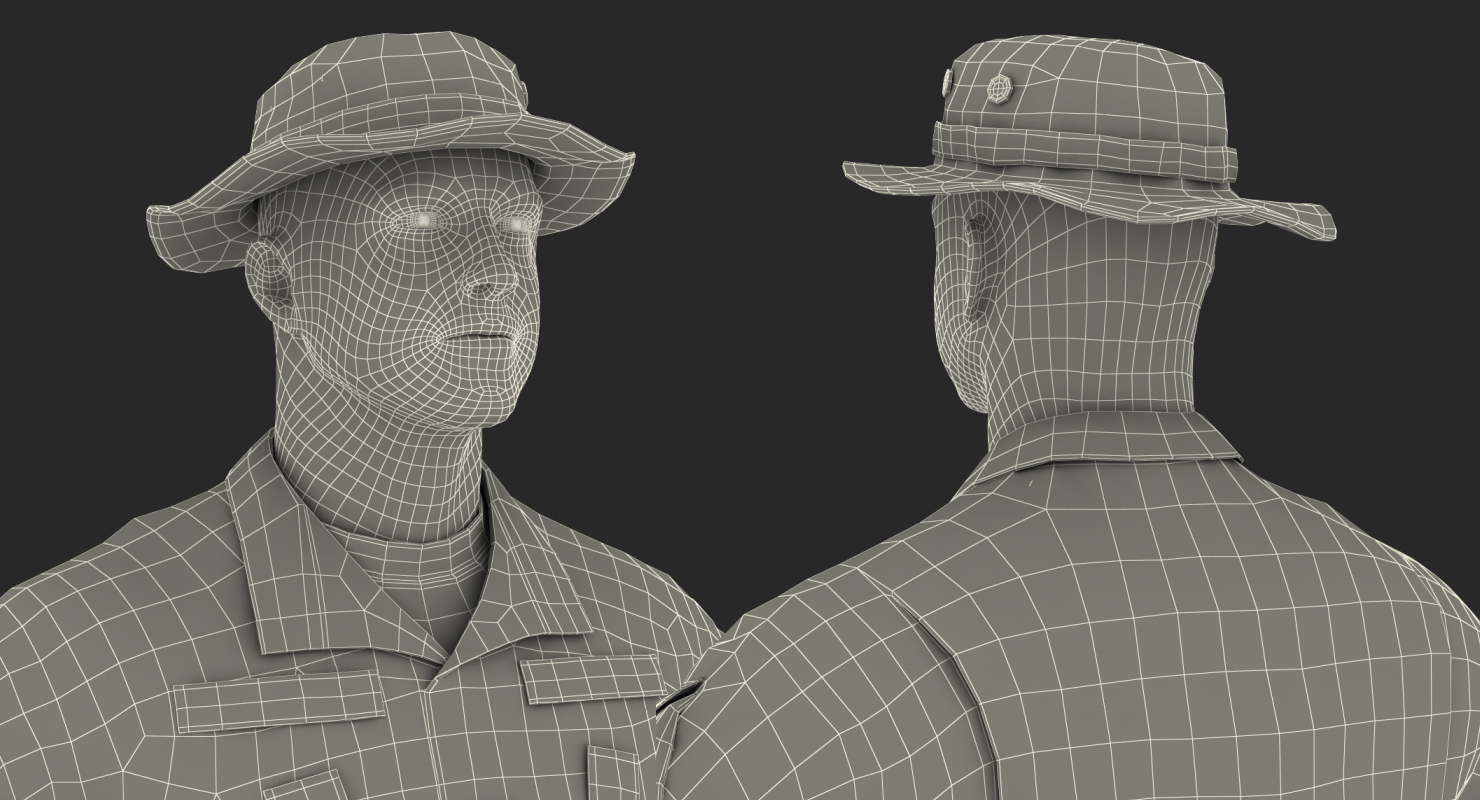 US Army Soldier Camo T-Pose 3D