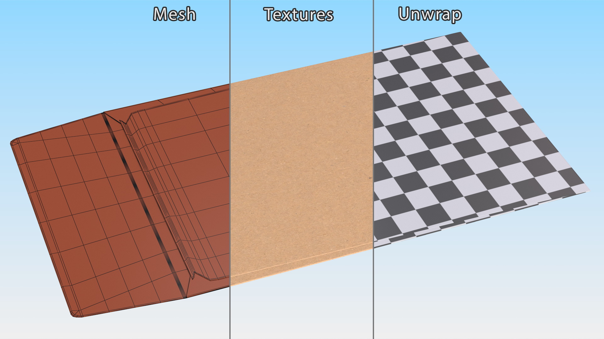 3D Small Pocket Envelope Kraft Paper model