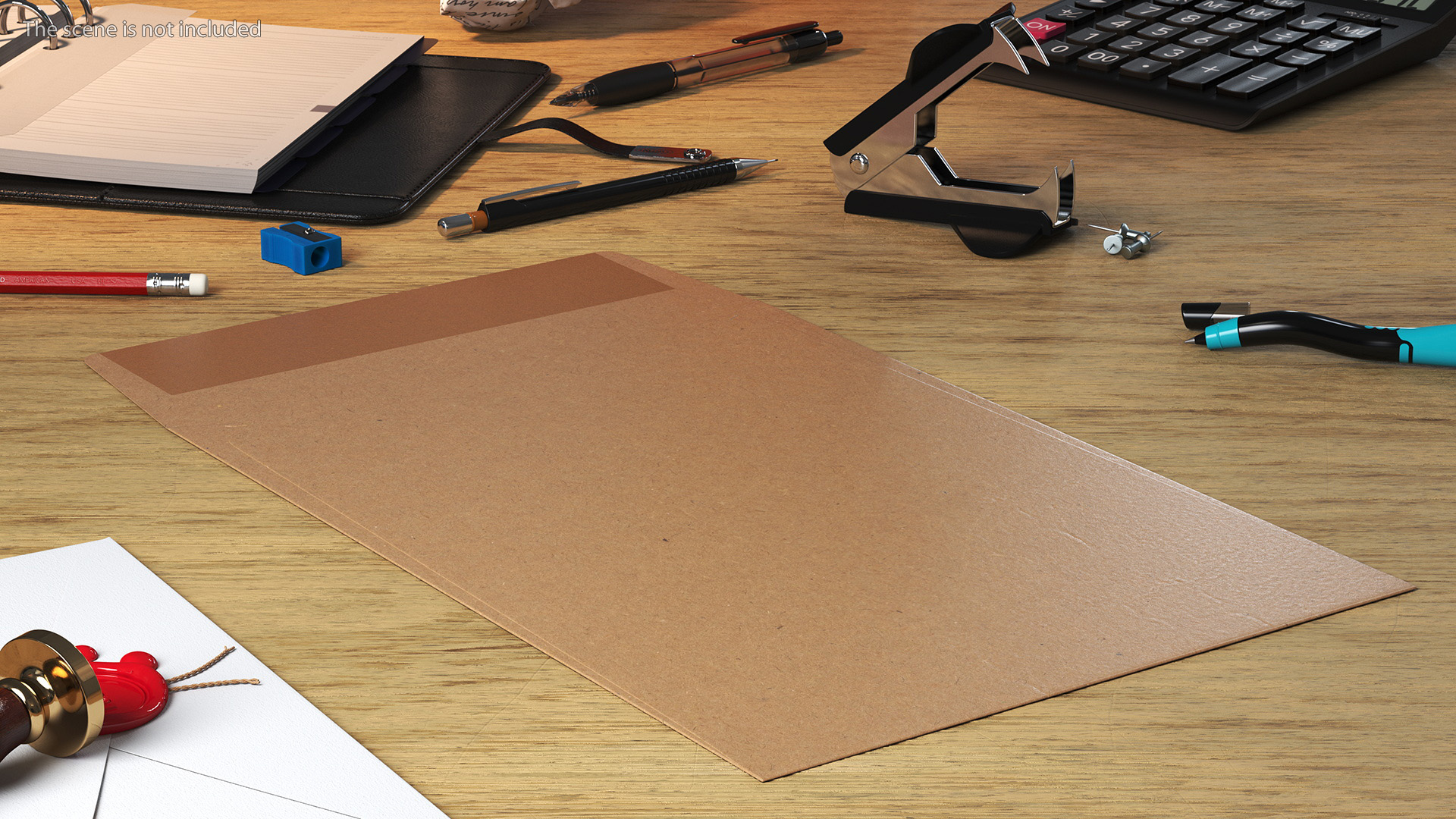 3D Small Pocket Envelope Kraft Paper model