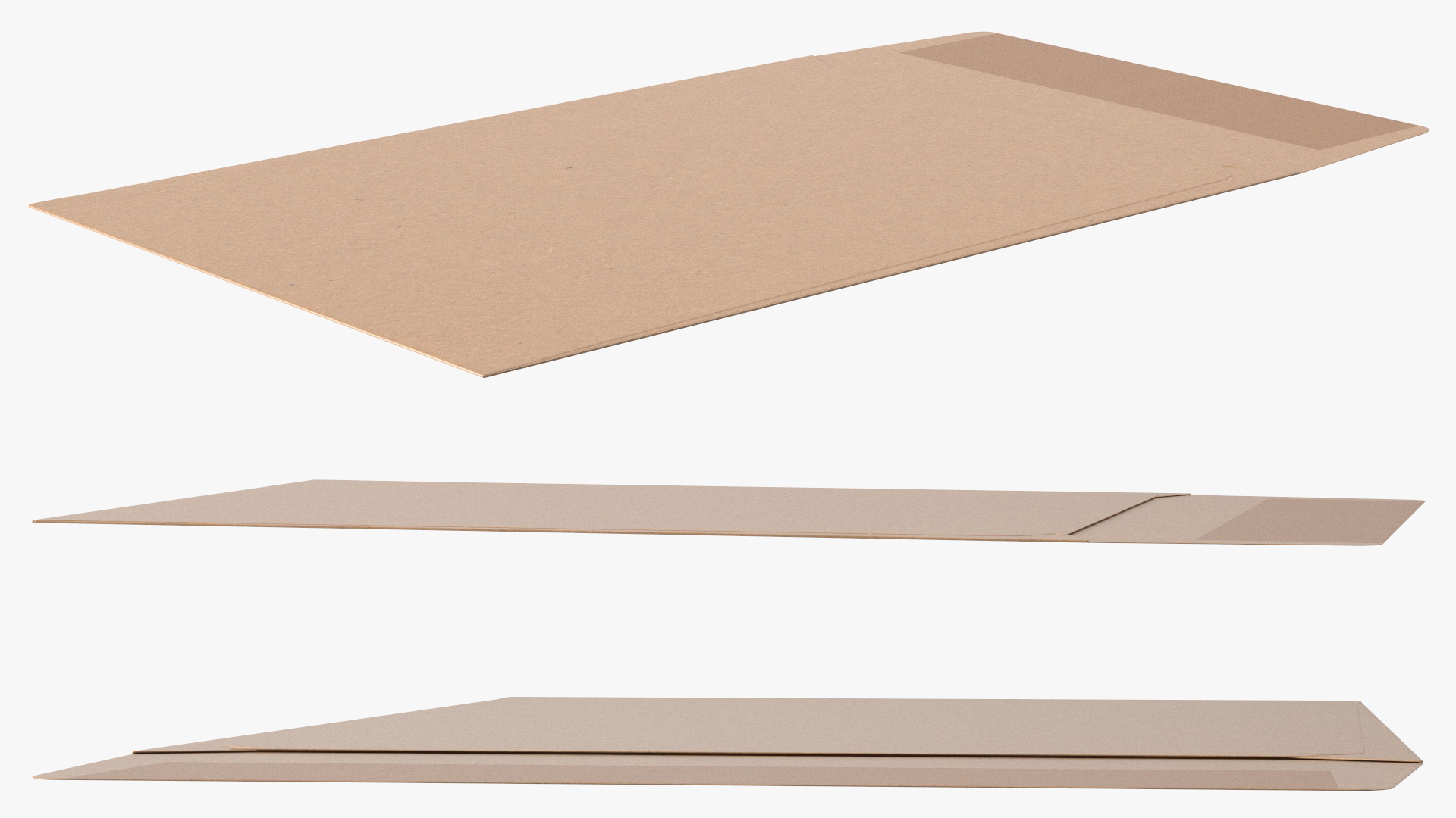 3D Small Pocket Envelope Kraft Paper model