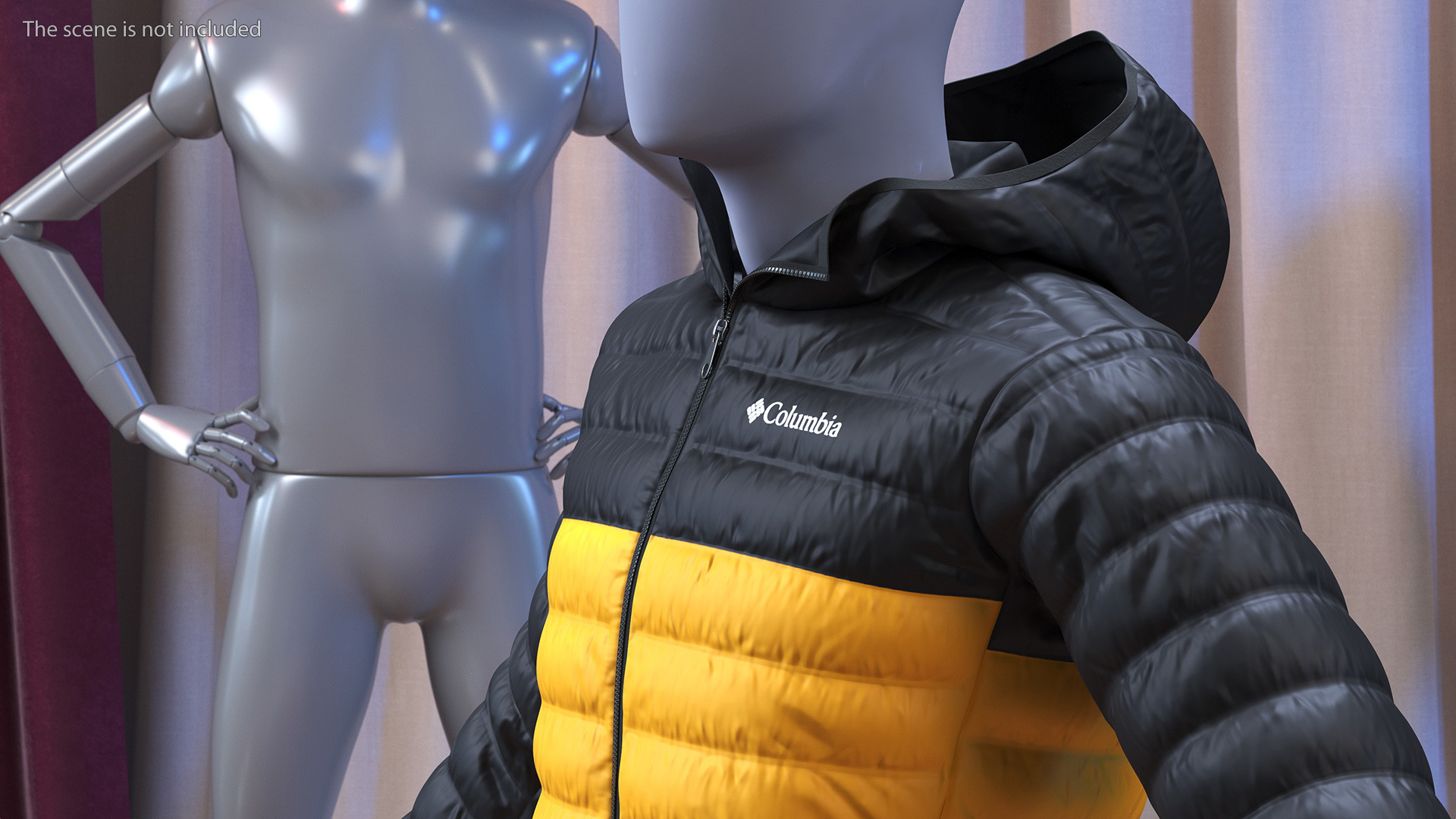 Yellow Columbia Jacket 3D