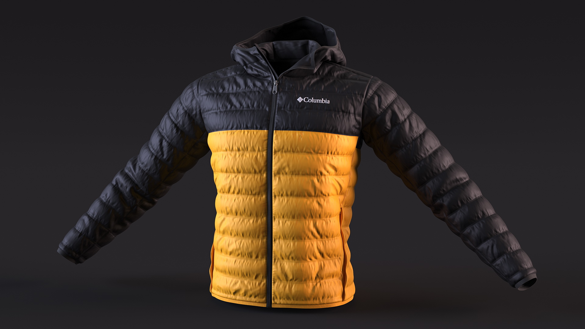 Yellow Columbia Jacket 3D
