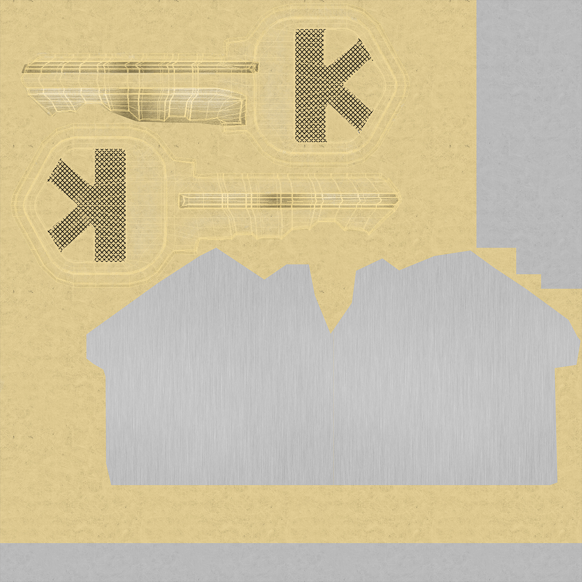 3D Bronse House Key