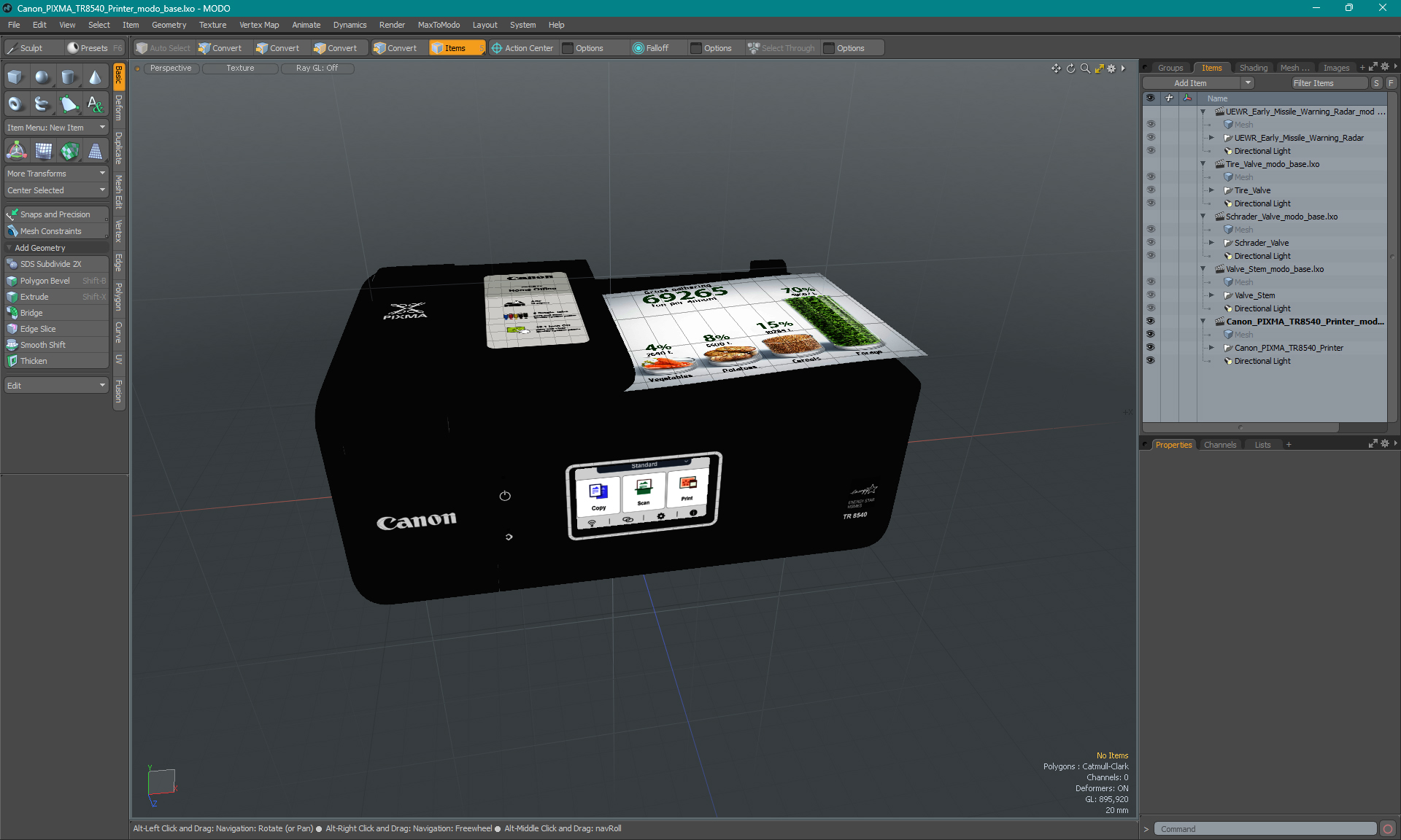 3D Canon PIXMA TR8540 Printer