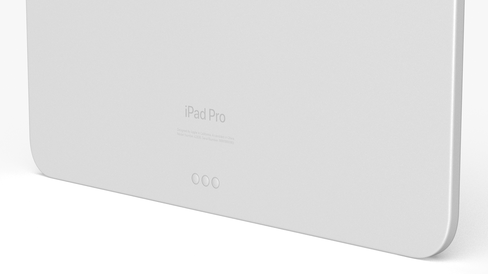 3D Silver IPad Pro 2024 13 Inch model