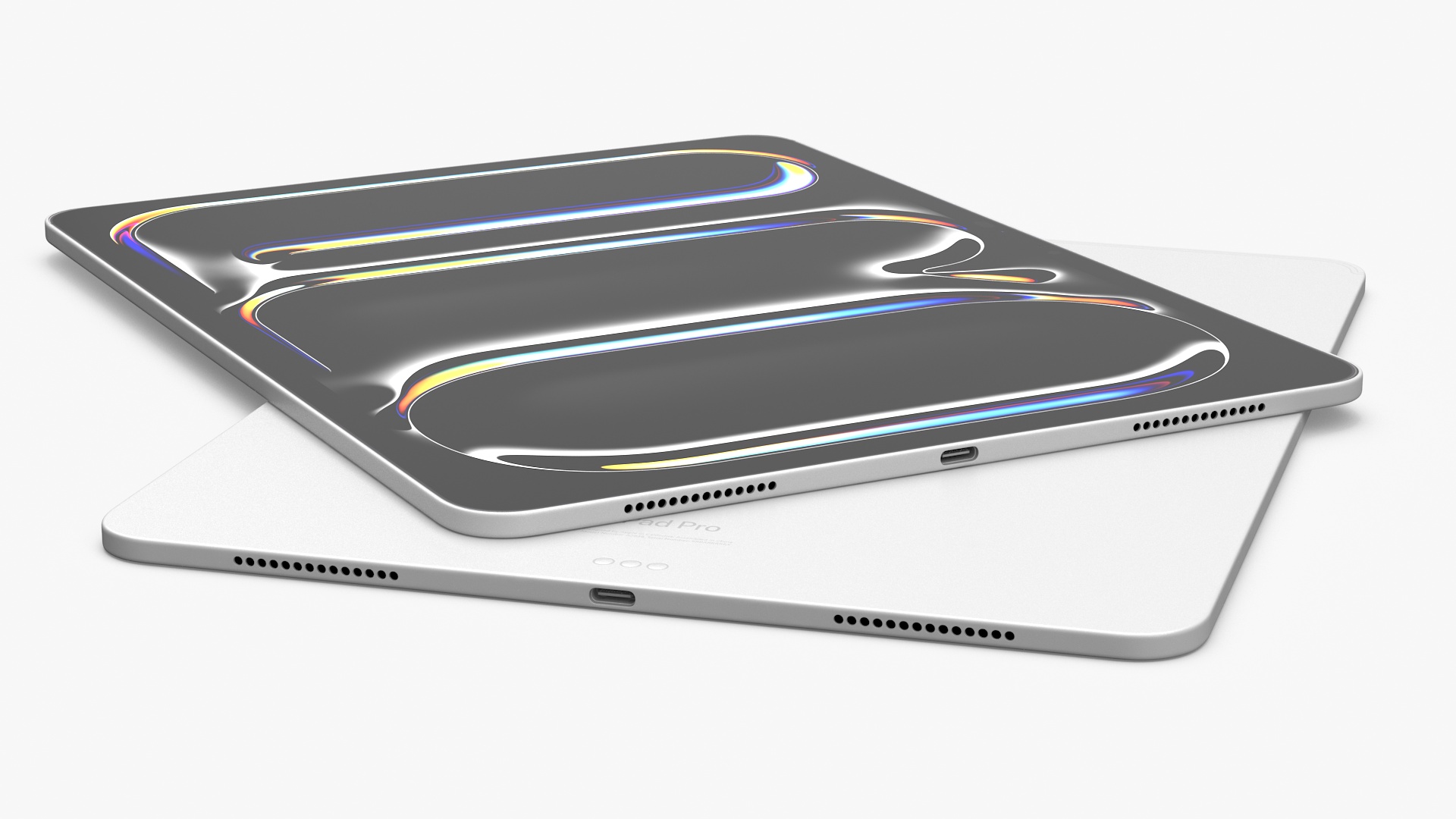 3D Silver IPad Pro 2024 13 Inch model