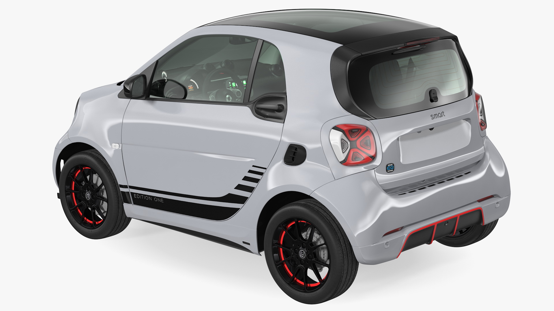 Smart EQ Fortwo Coupe Electric Rigged 3D