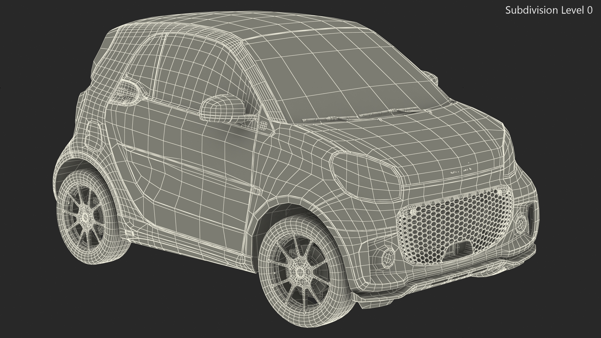 Smart EQ Fortwo Coupe Electric Rigged 3D