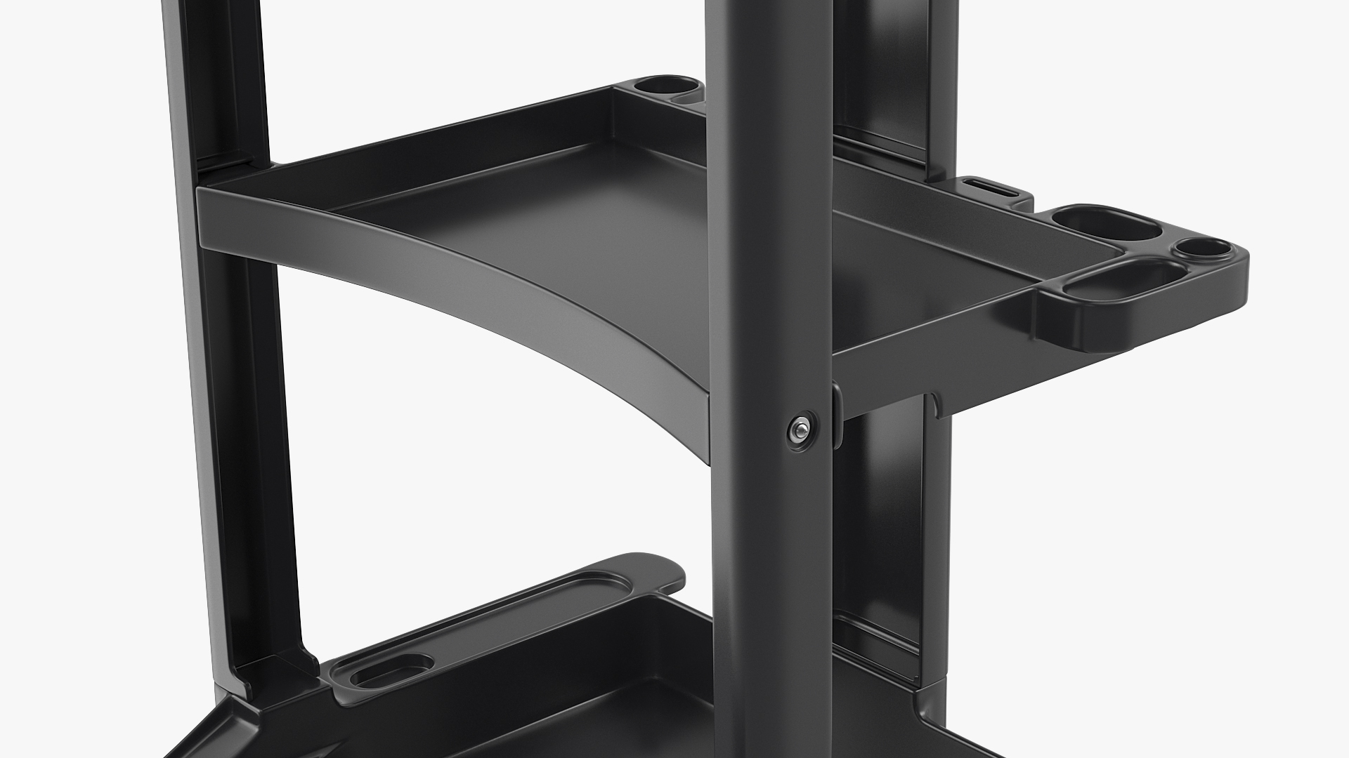 3D Multi Shelf Cleaning Trolley model