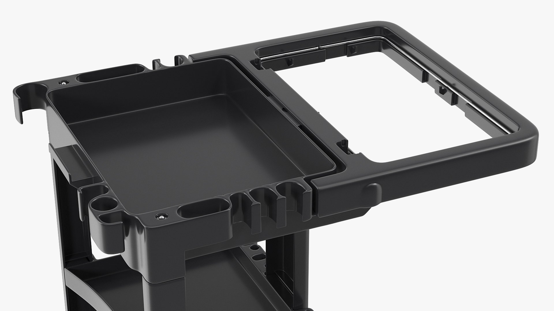 3D Multi Shelf Cleaning Trolley model