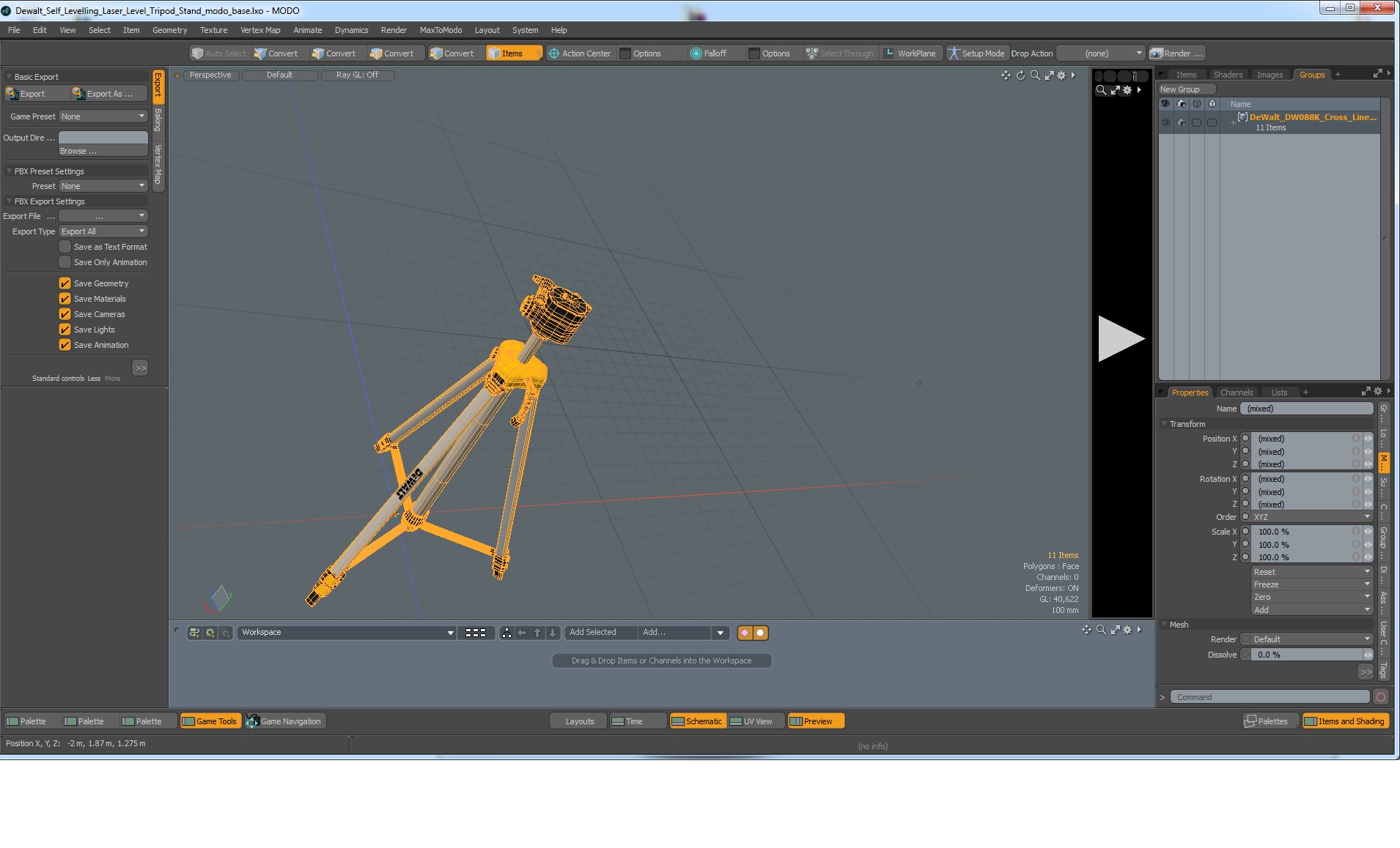 3D Dewalt Self Levelling Laser Level Tripod Stand