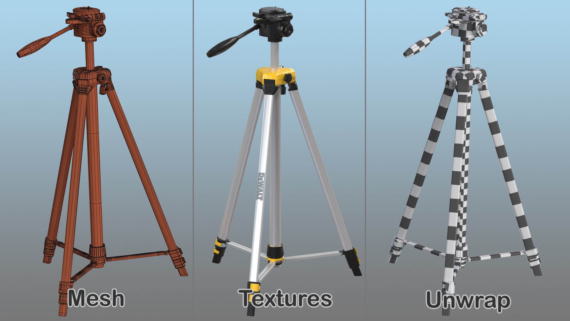 3D Dewalt Self Levelling Laser Level Tripod Stand