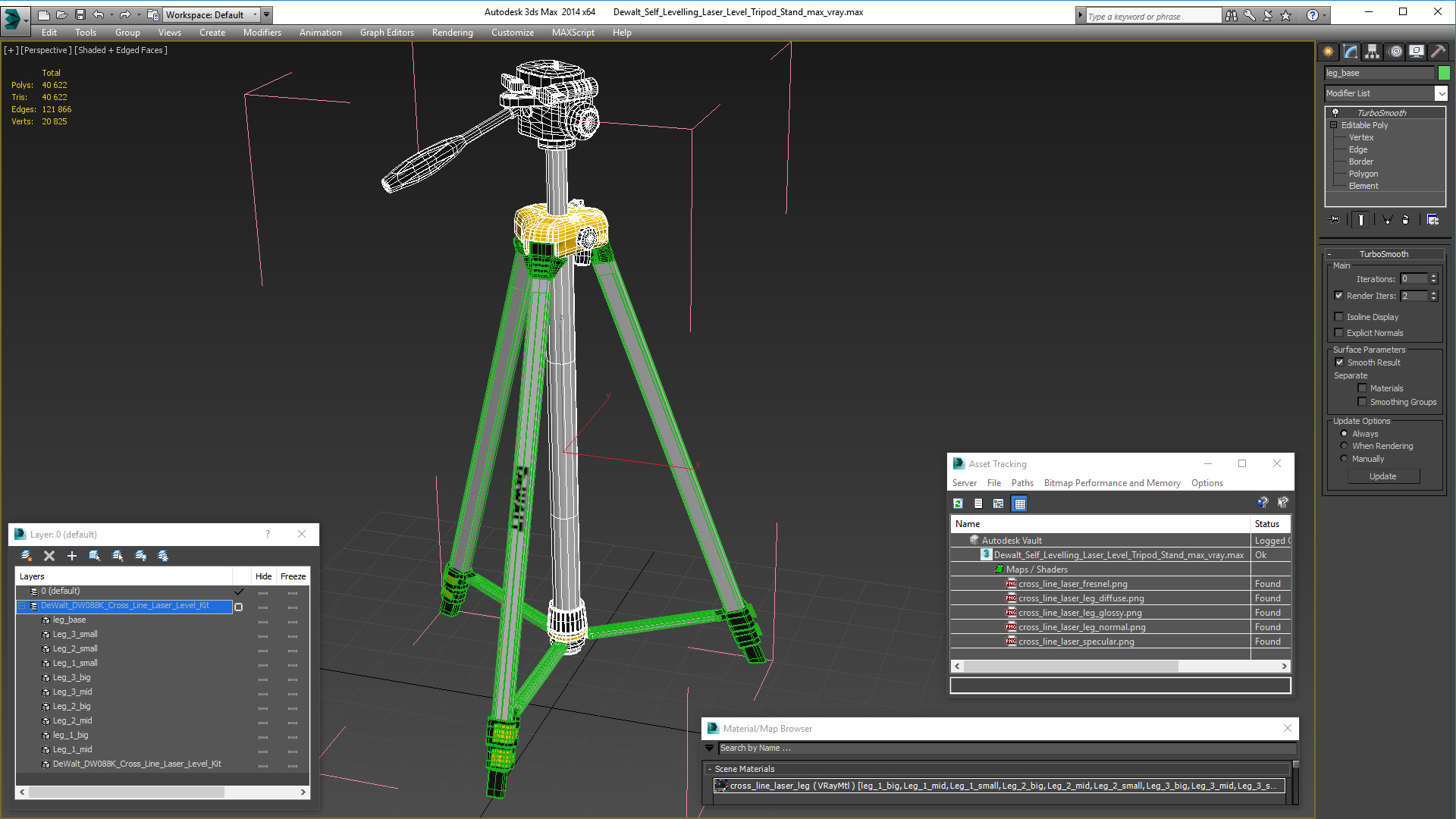 3D Dewalt Self Levelling Laser Level Tripod Stand