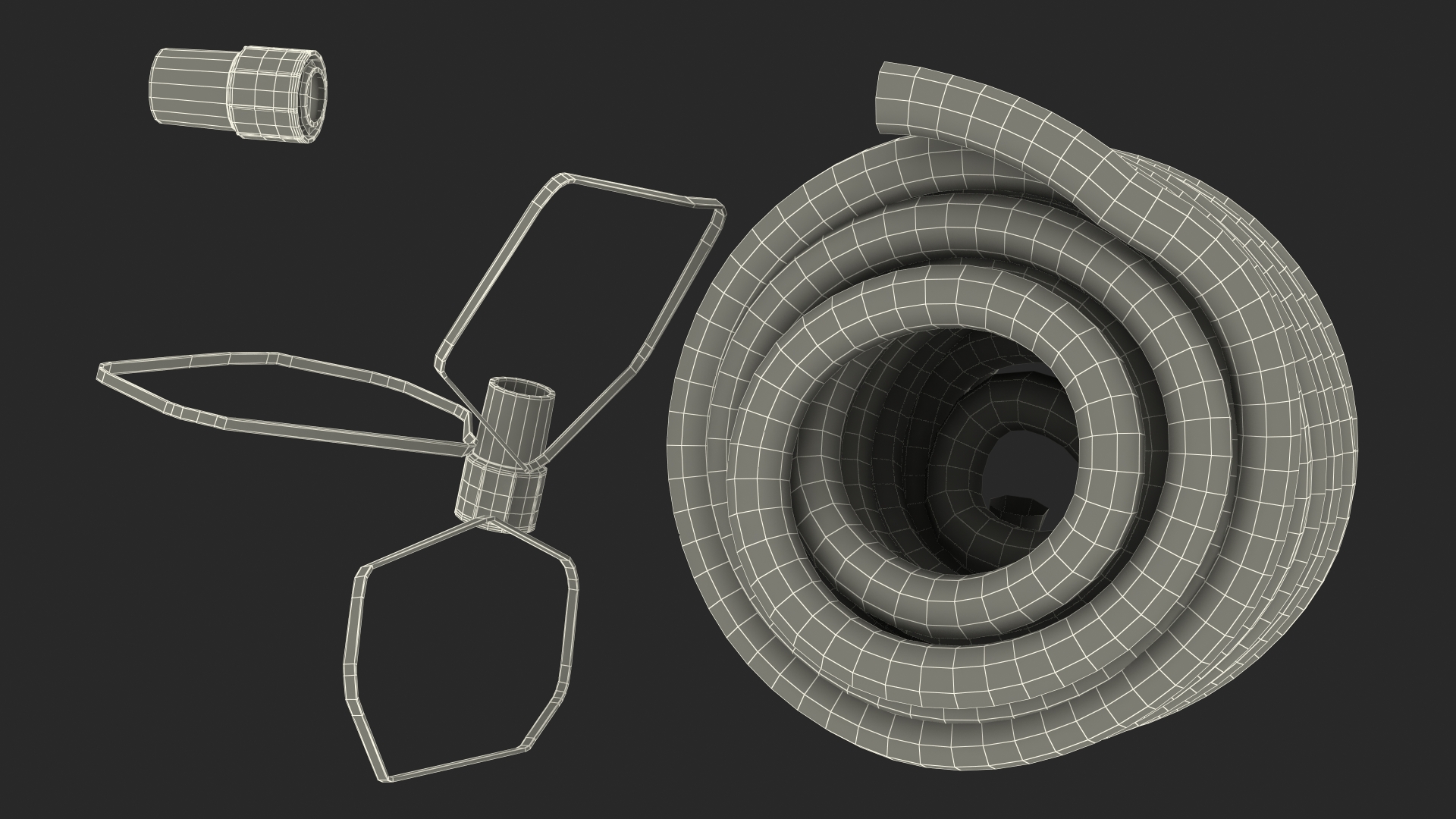 3D model Packed Floating Hose