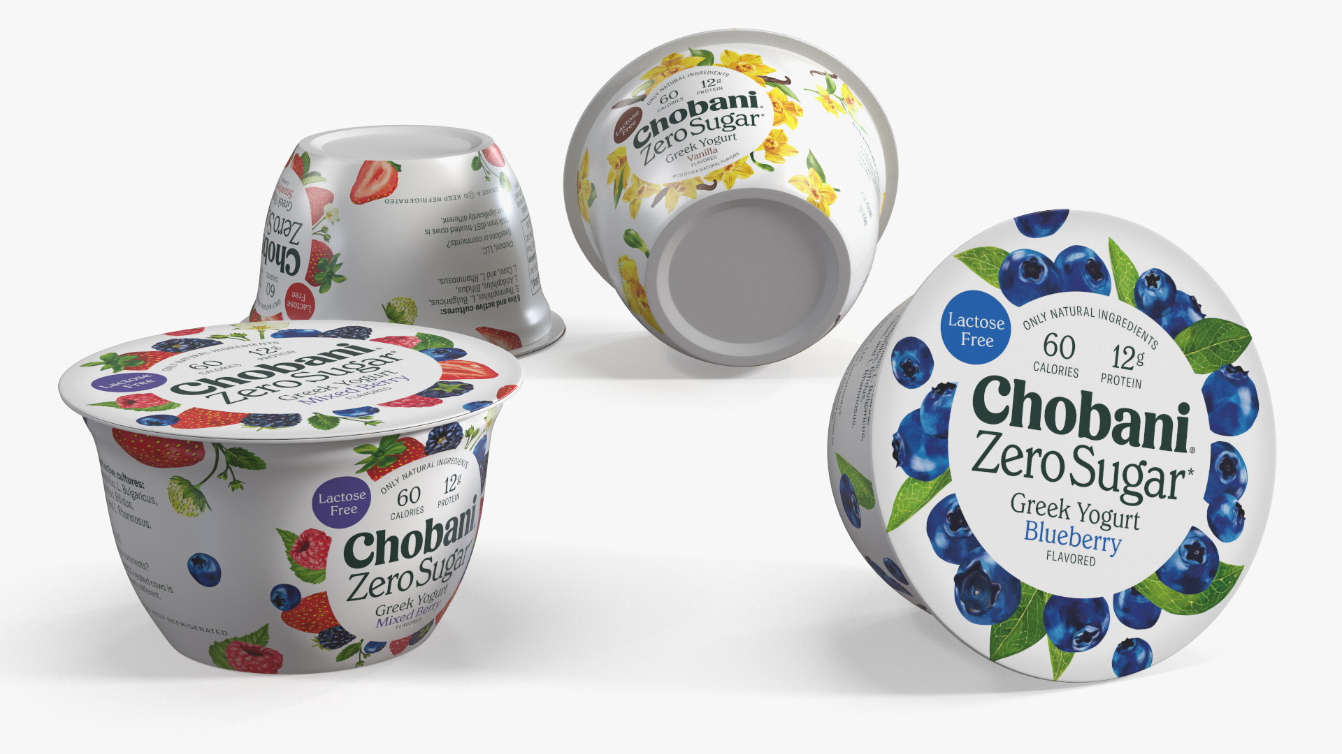 Chobani Zero Sugar Greek Yogurt Cup Variety Set, view 4