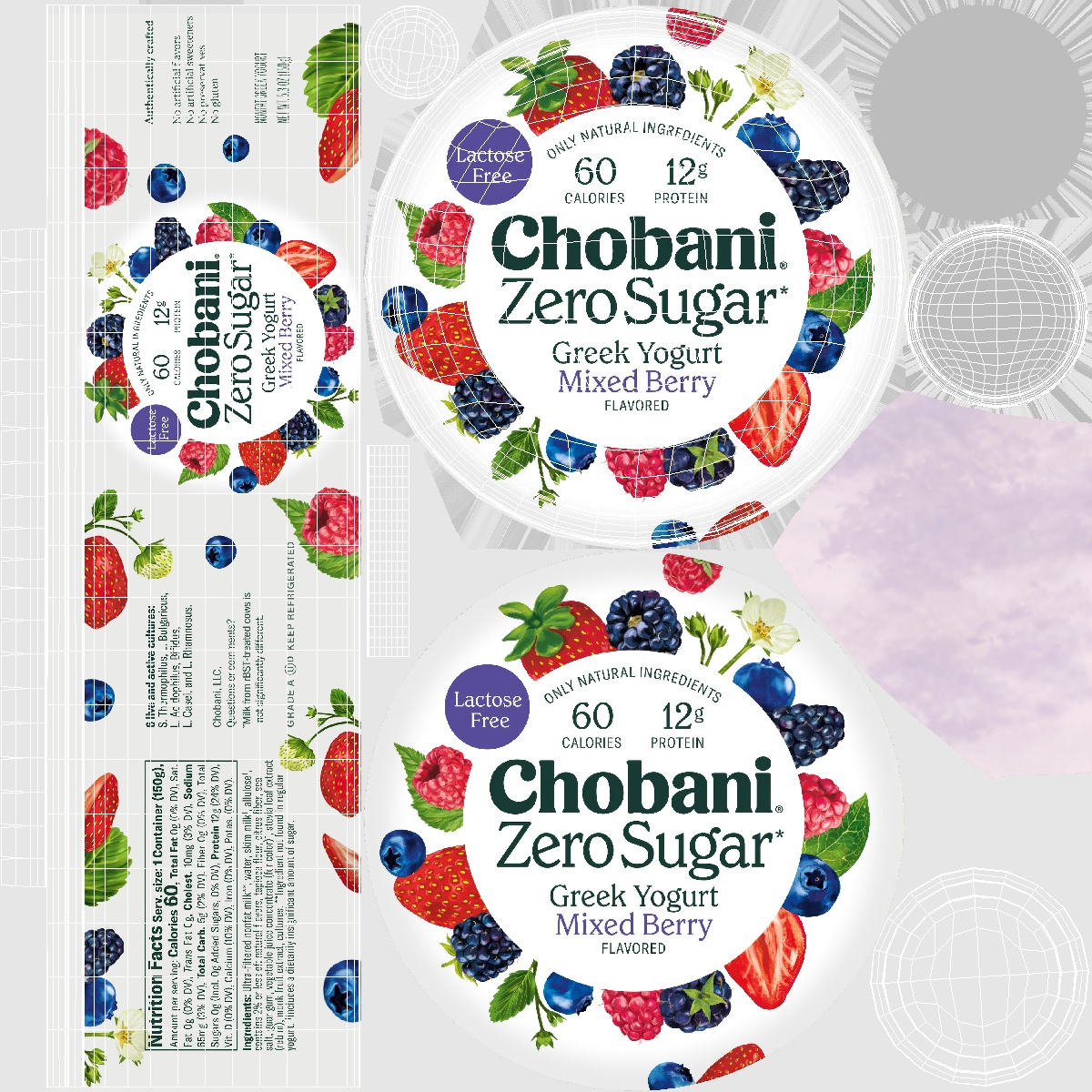 Chobani Zero Sugar Greek Yogurt Cup Variety Set, view 12