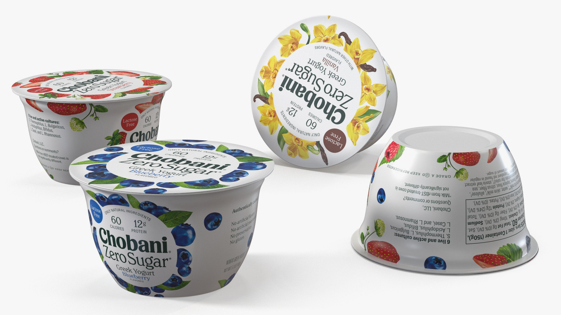 Chobani Zero Sugar Greek Yogurt Cup Variety Set, view 5