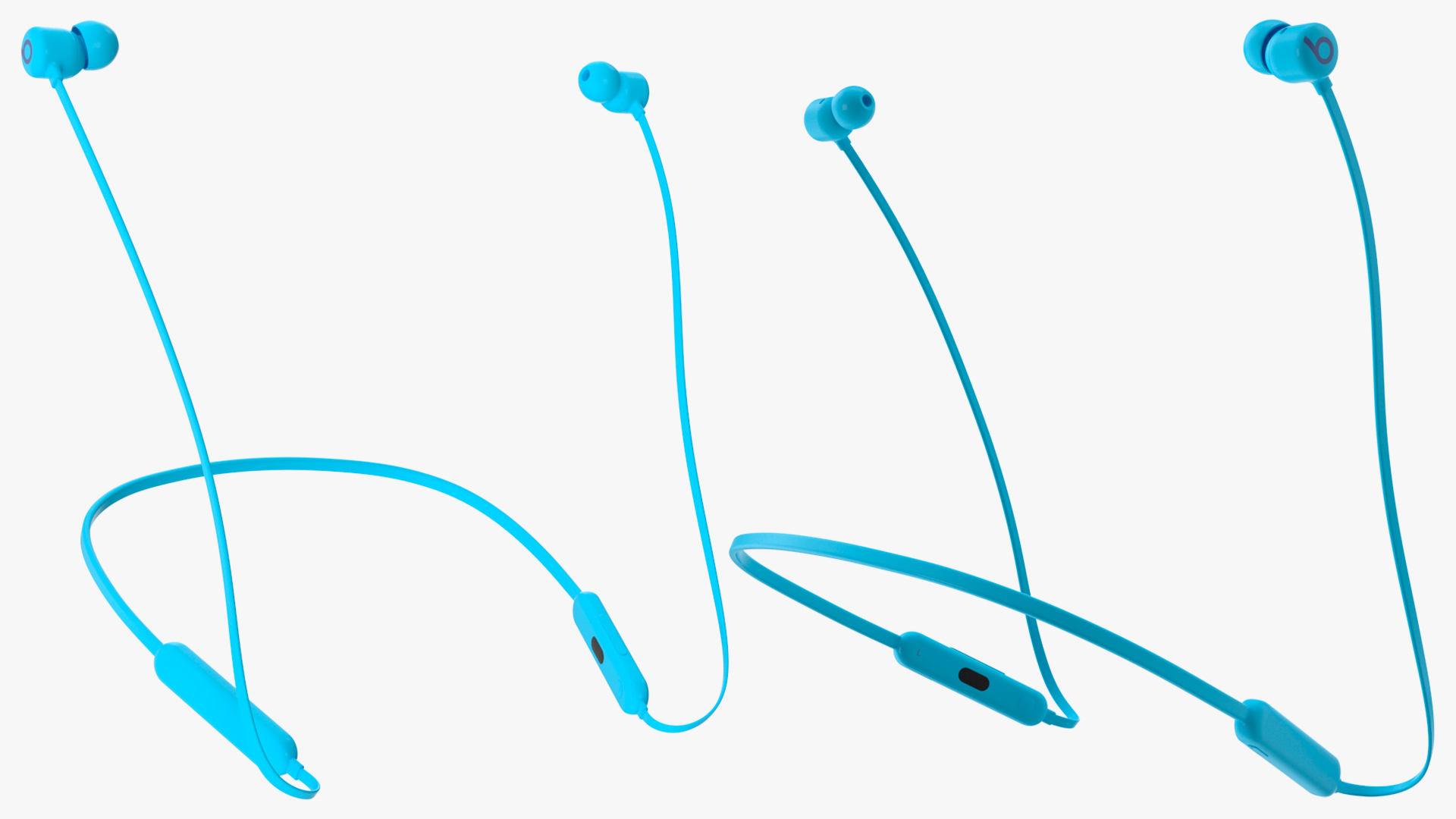 3D model Beats Flex Wireless Earphones Flame Blue