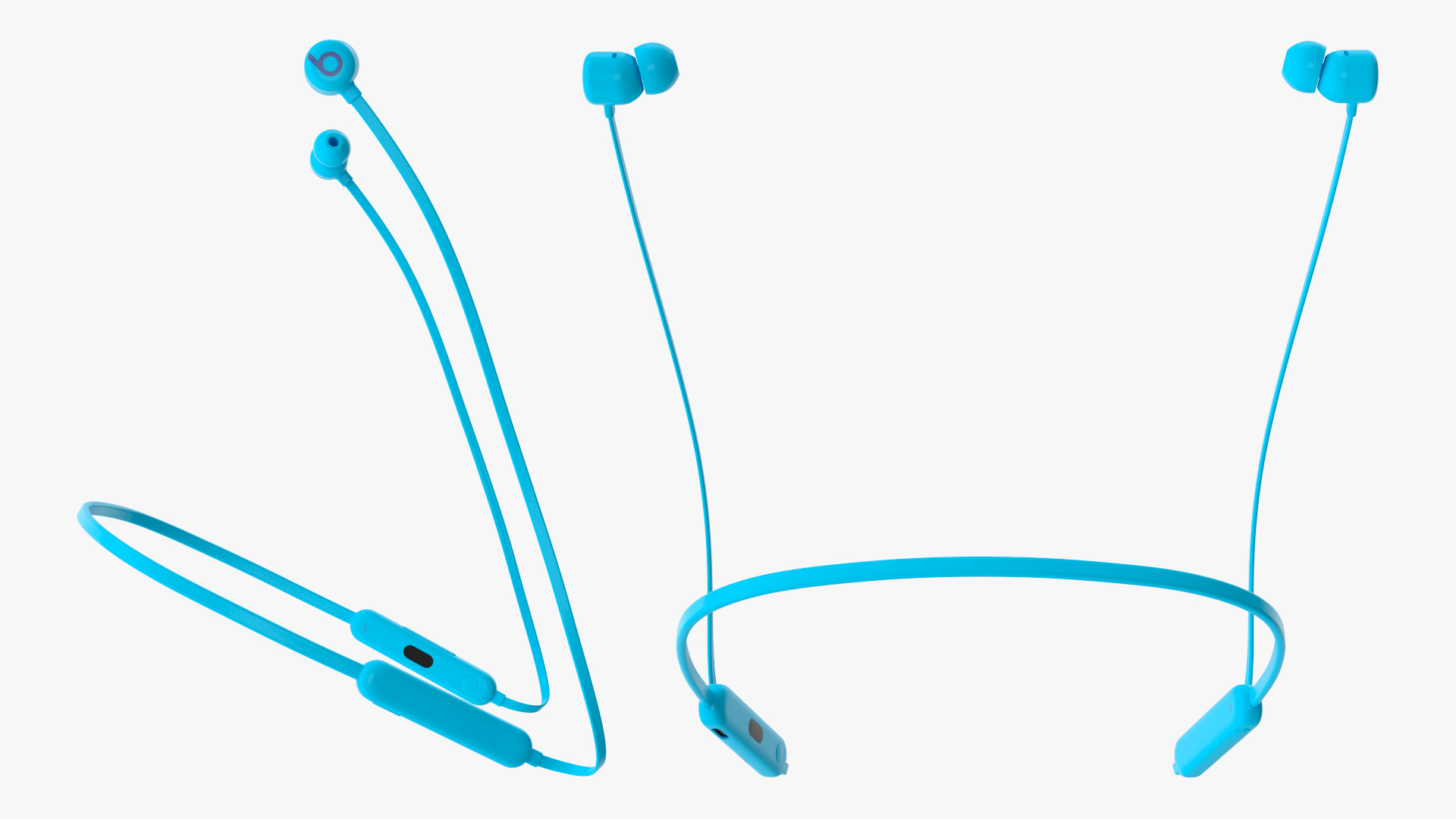 3D model Beats Flex Wireless Earphones Flame Blue