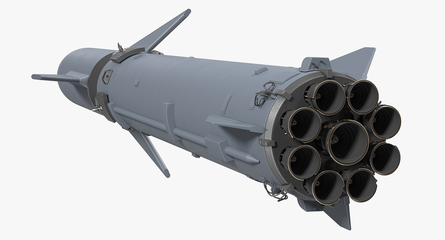 Heavy Starship With Booster 3D