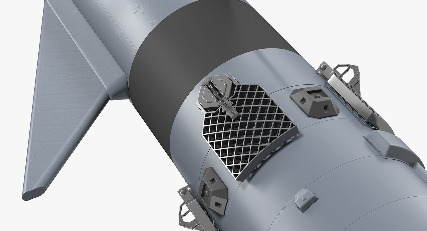Heavy Starship With Booster 3D