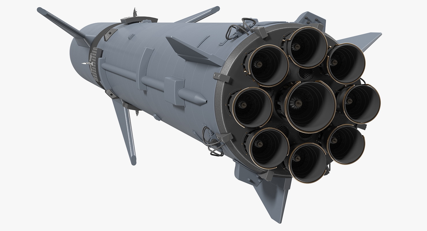 Heavy Starship With Booster 3D