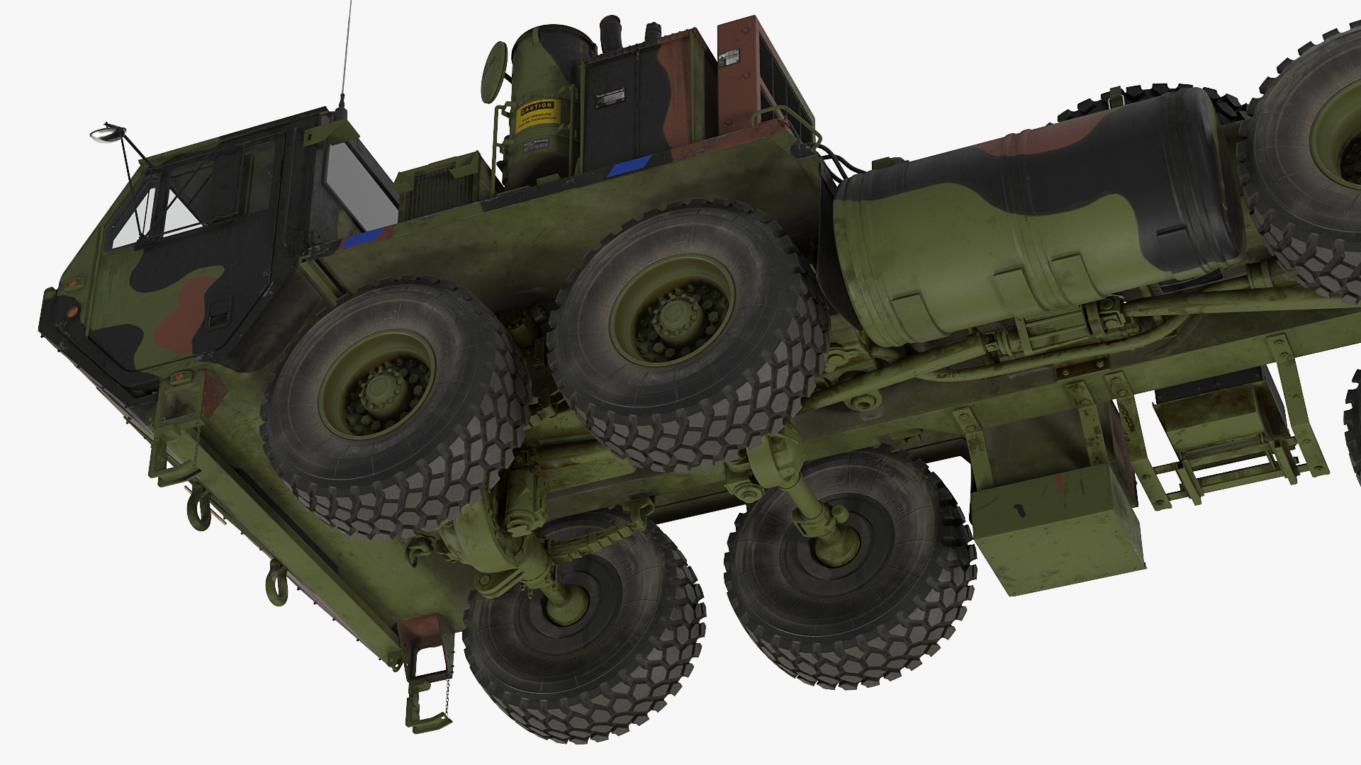 3D HEMTT M985 with AN MPQ53 Radar Camouflage Rigged model