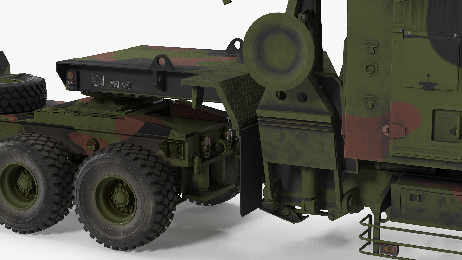 3D HEMTT M985 with AN MPQ53 Radar Camouflage Rigged model