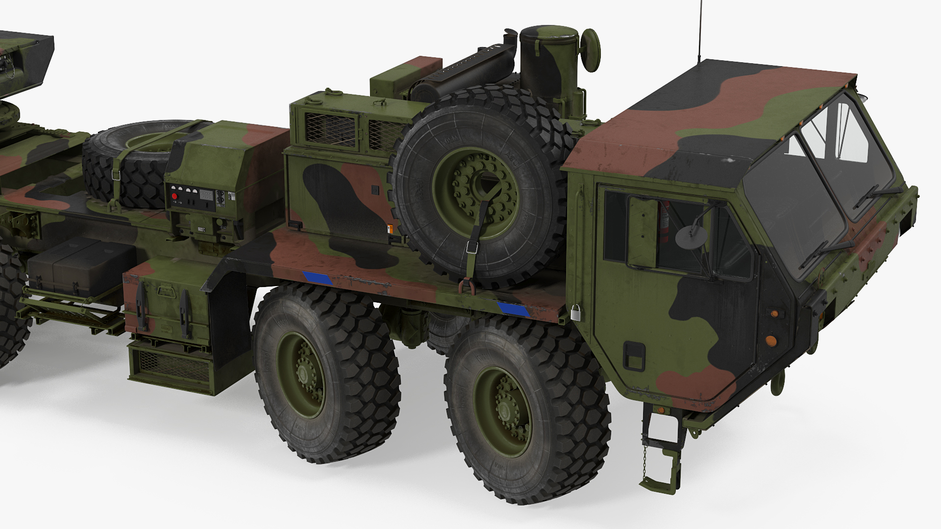 3D HEMTT M985 with AN MPQ53 Radar Camouflage Rigged model