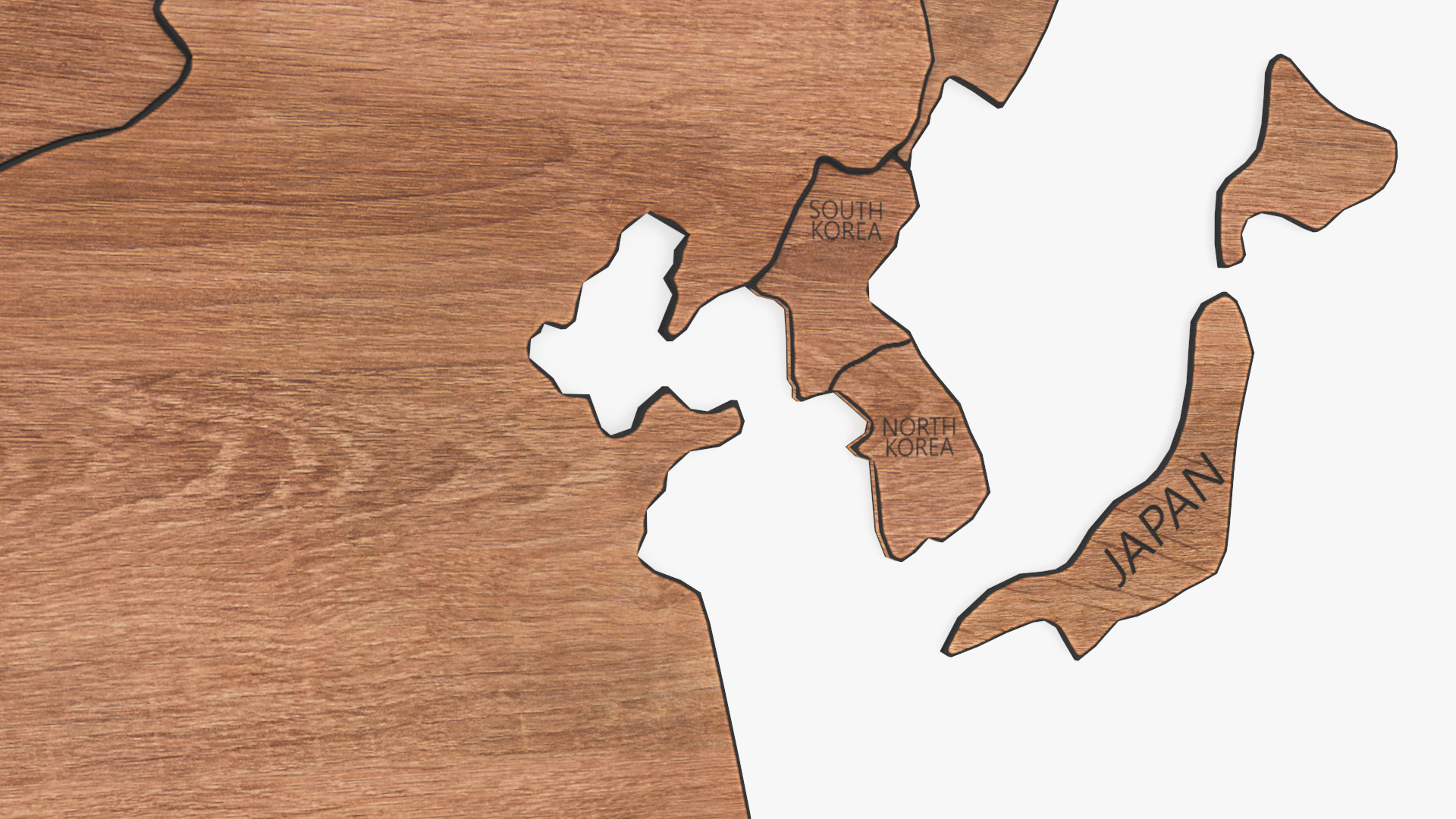 3D Wood Created World Wall Map Set
