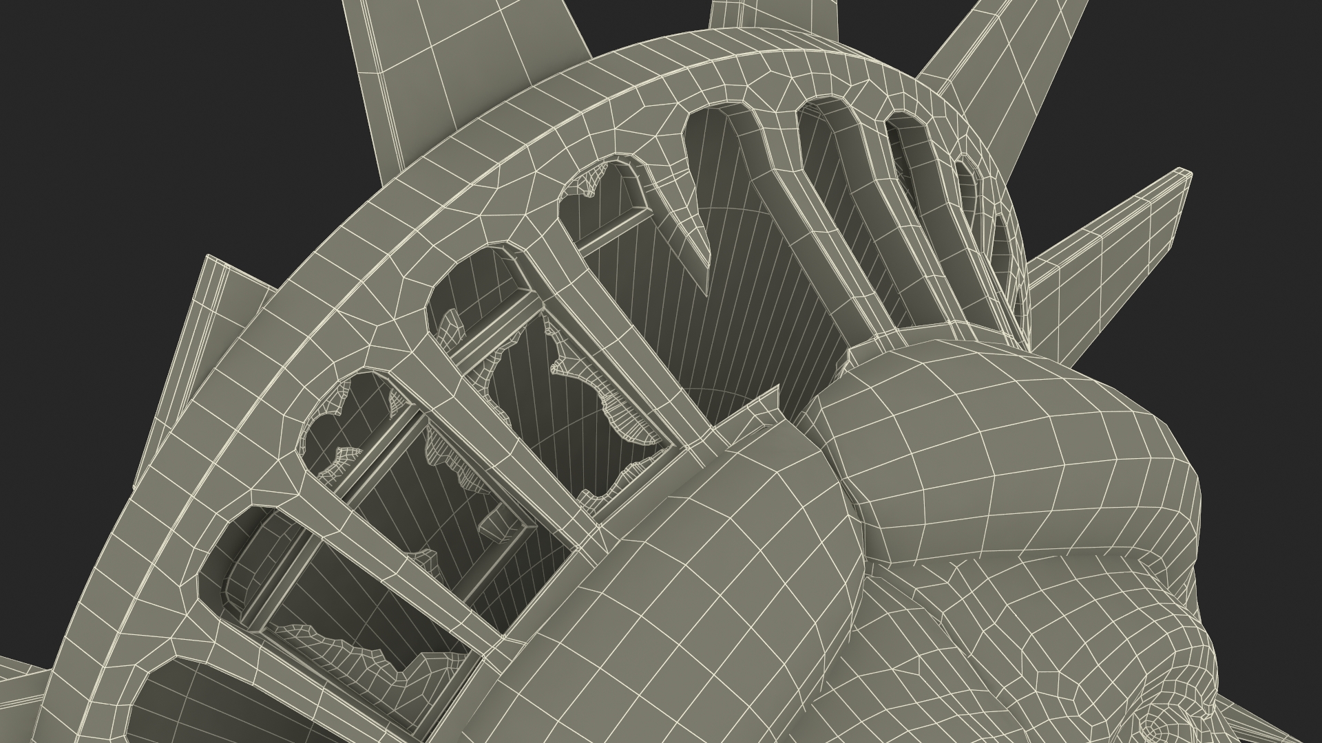 Broken head of Statue of Liberty 3D
