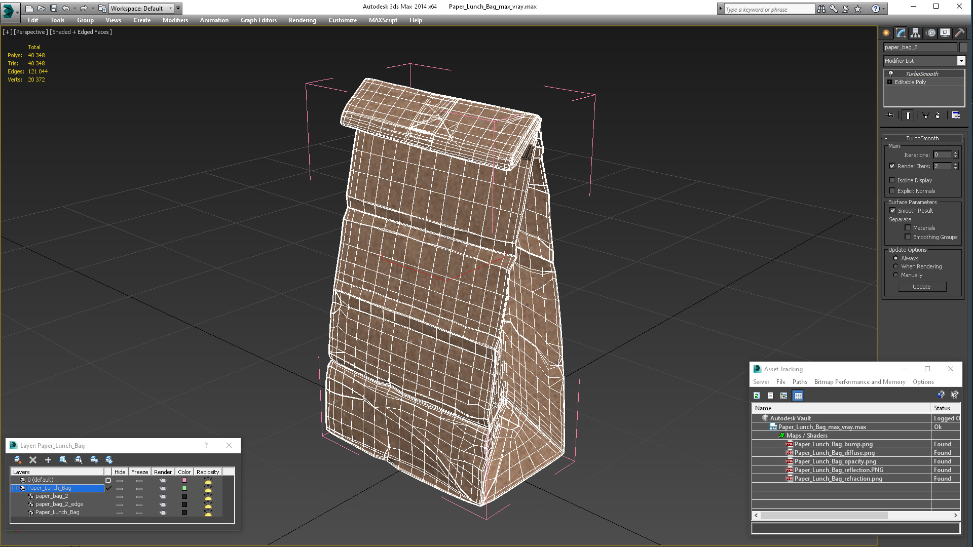 3D model Paper Lunch Bag