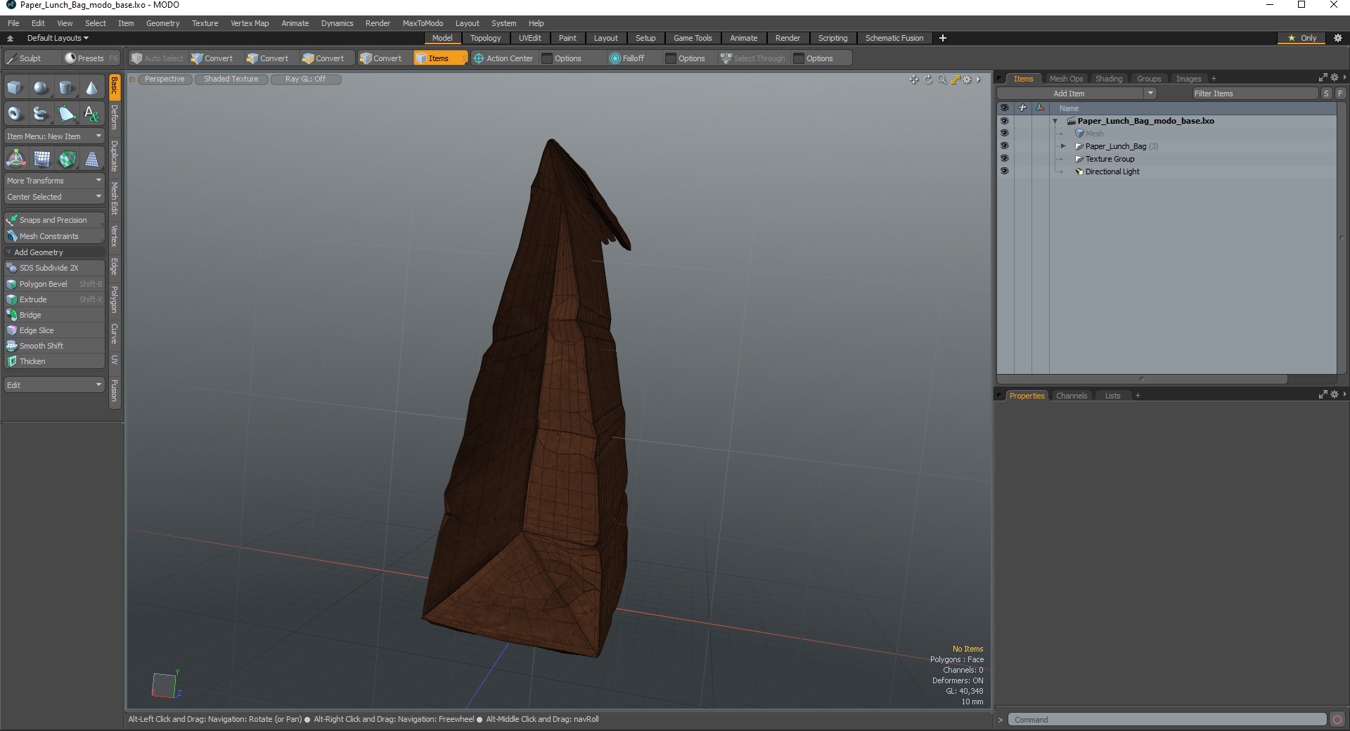 3D model Paper Lunch Bag