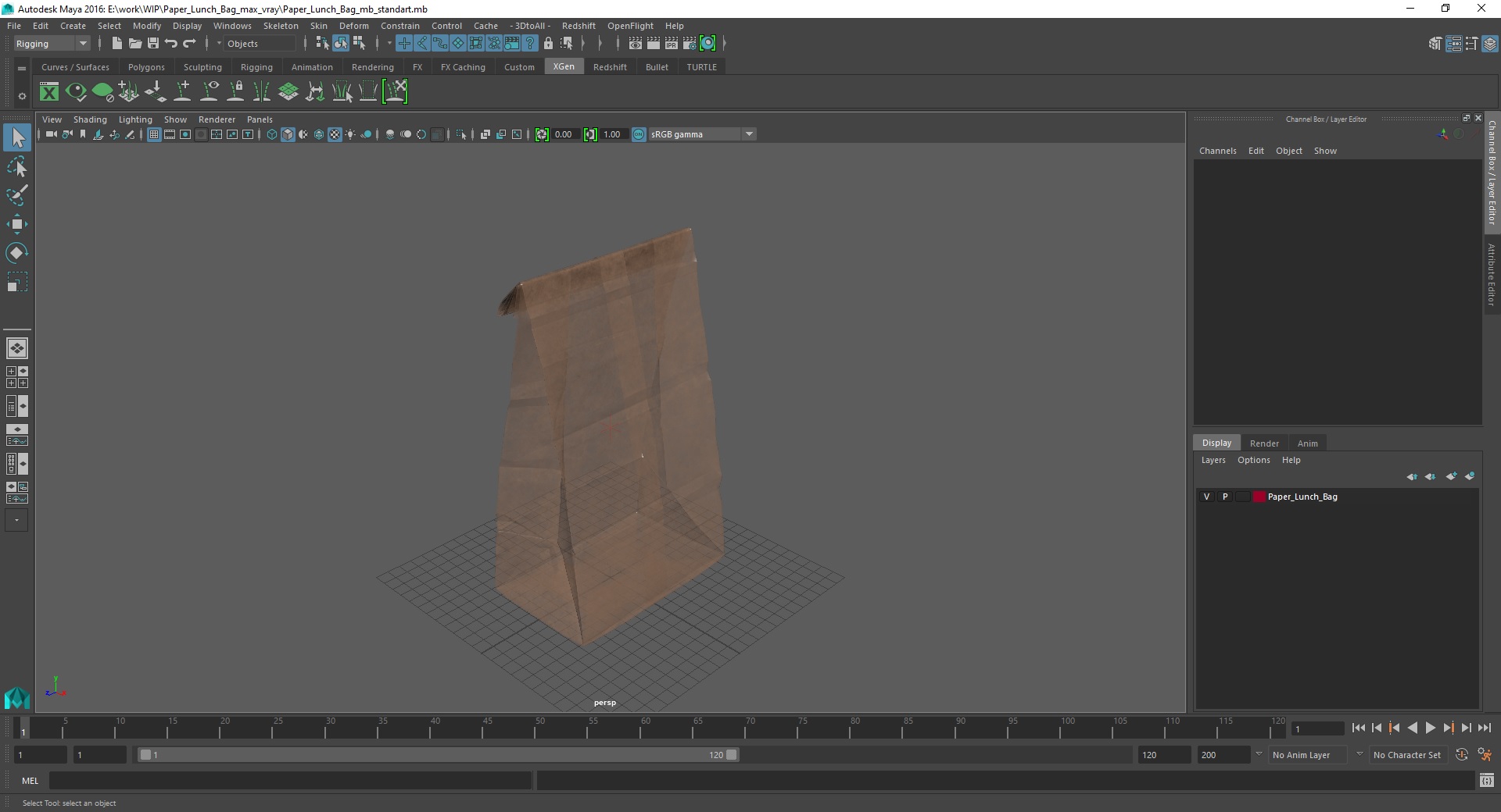 3D model Paper Lunch Bag