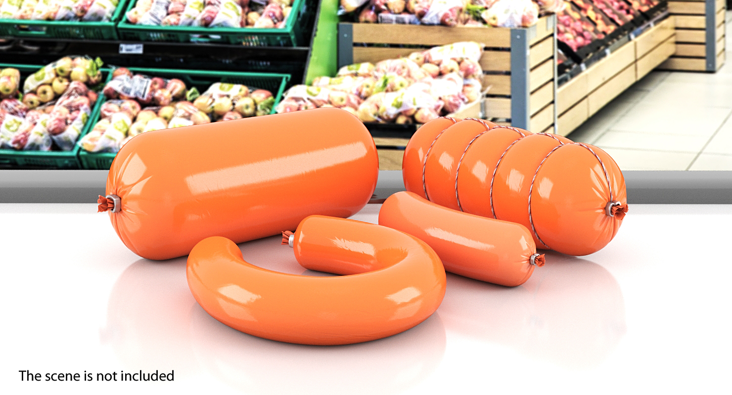 Different Types of Sausages 3D