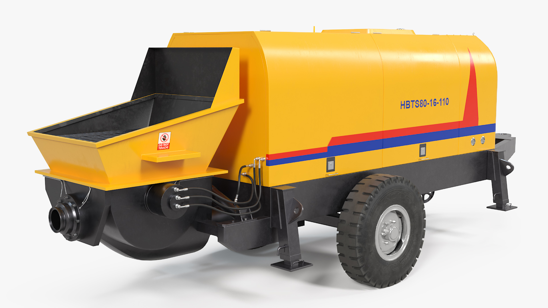 Concrete Pump and Mixer Truck 3D model