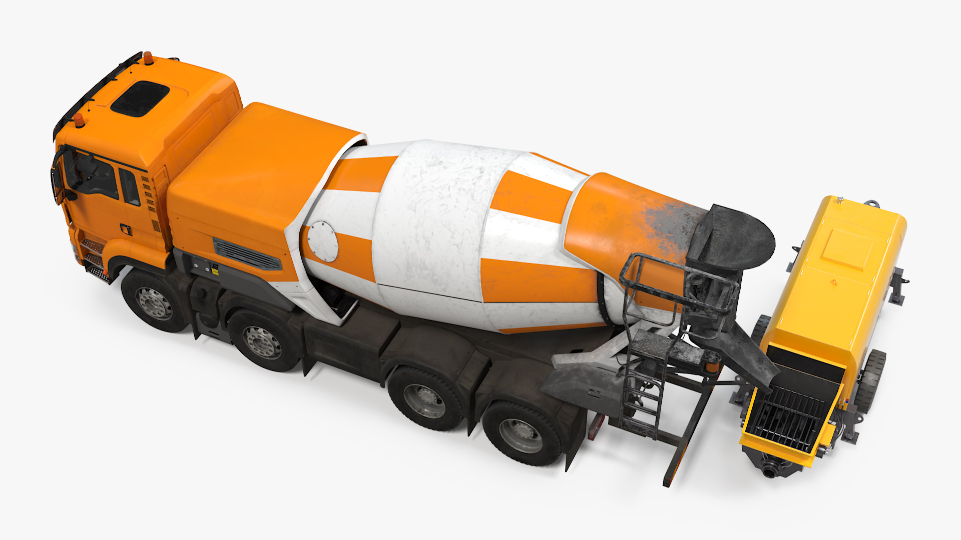 Concrete Pump and Mixer Truck 3D model