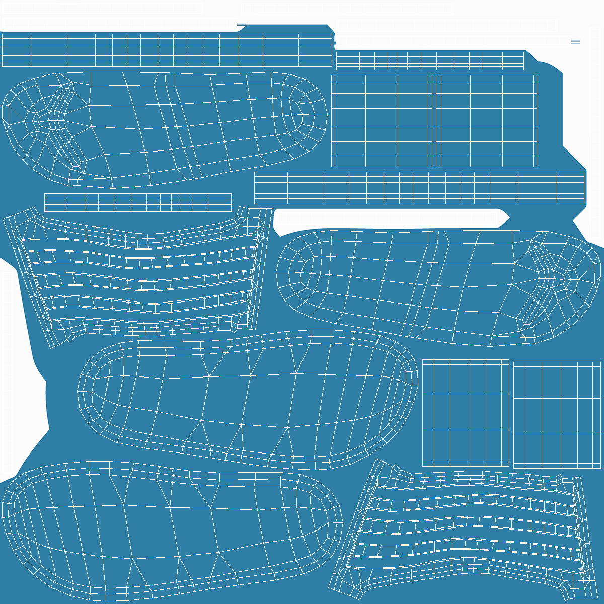 Flip-Flop Slippers Light Blue 3D model