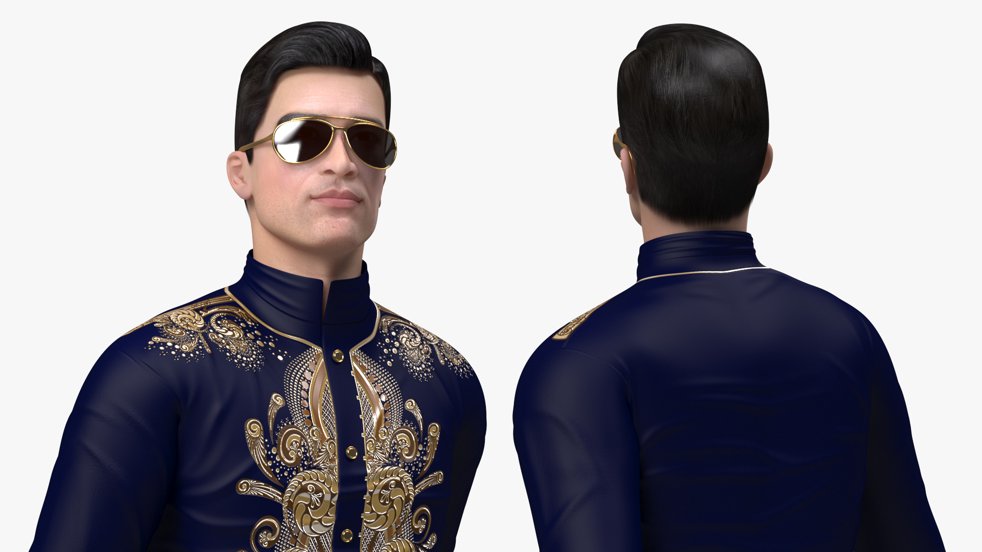 3D model Asian Man Fashionable Style Walking Pose