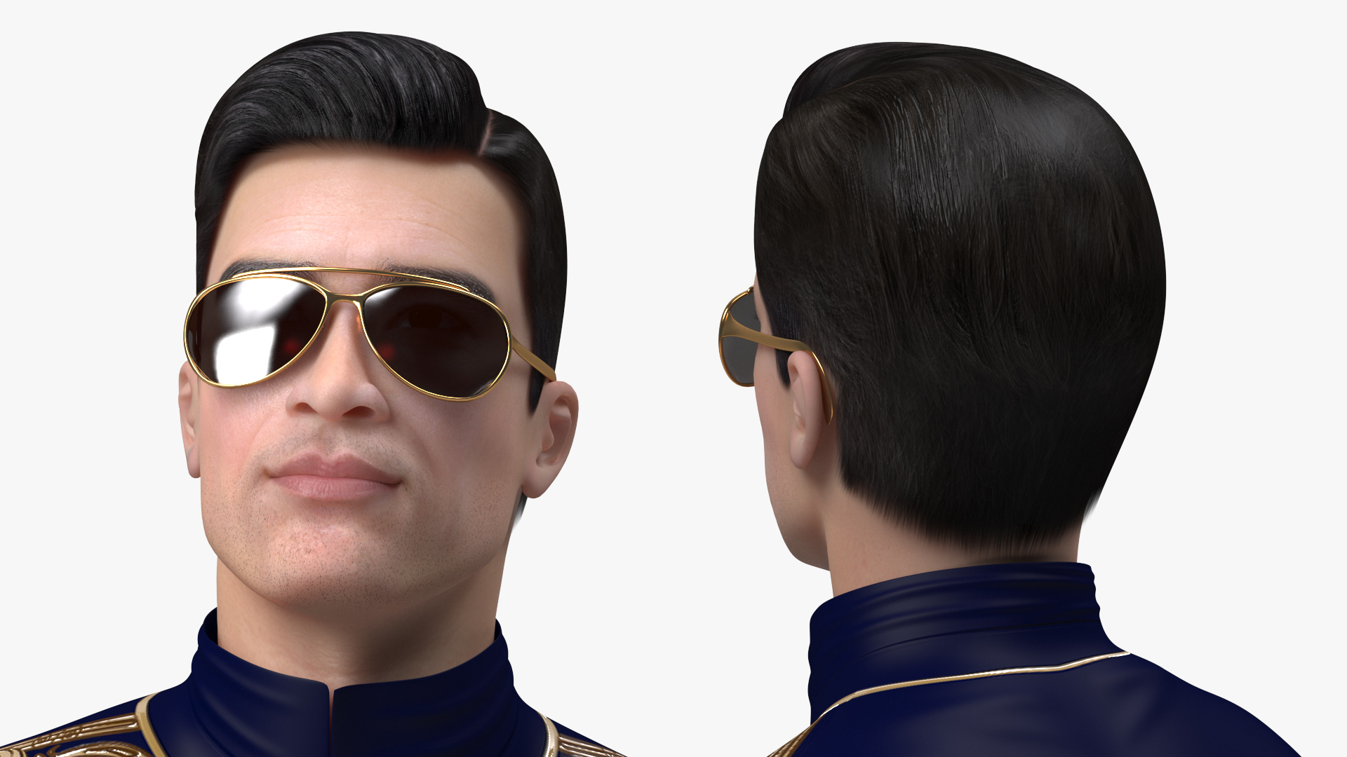 3D model Asian Man Fashionable Style Walking Pose